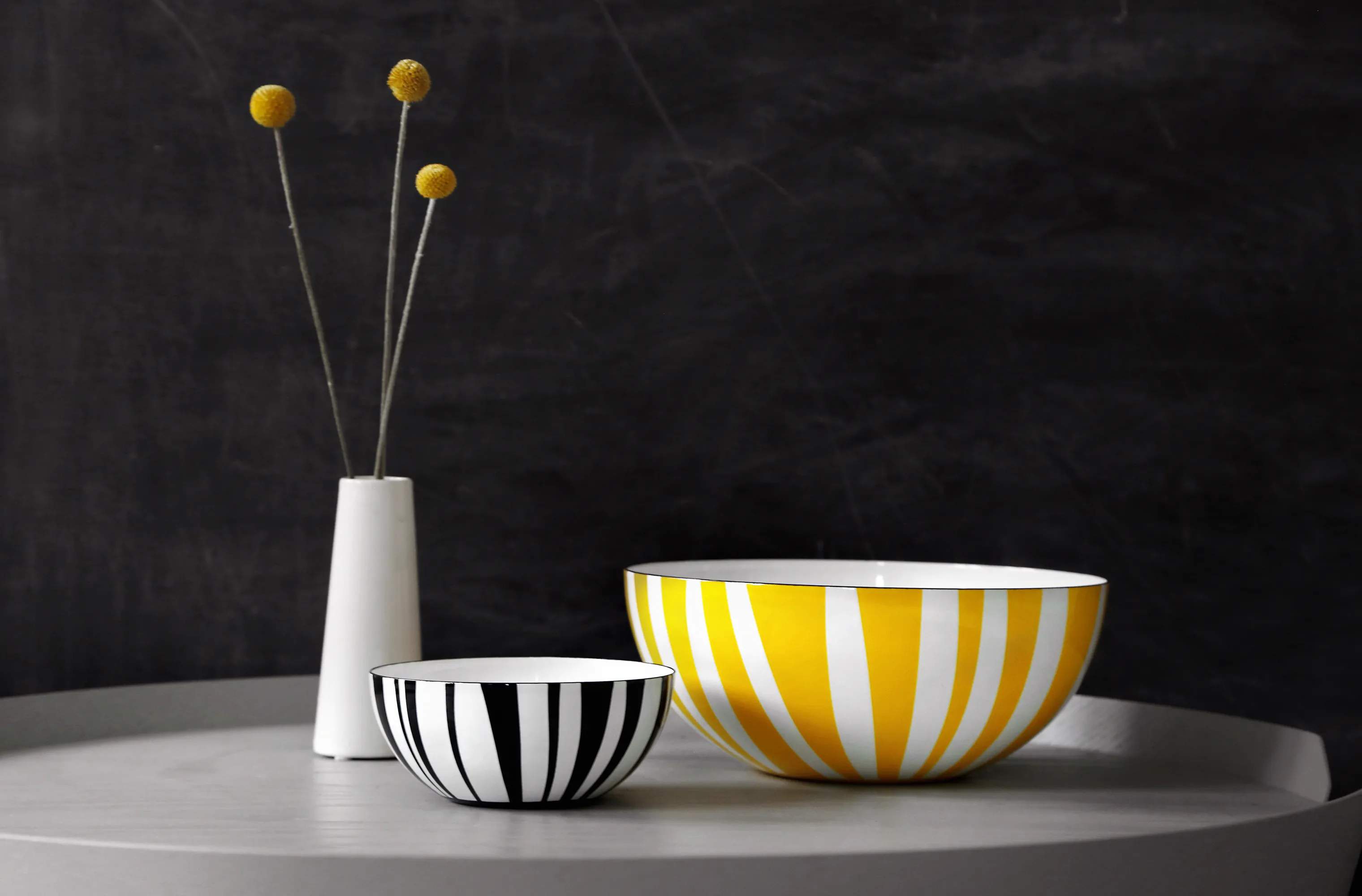 Cathrineholm Serveringsskåle Stripes Skål i Gul, 20 cm, 3