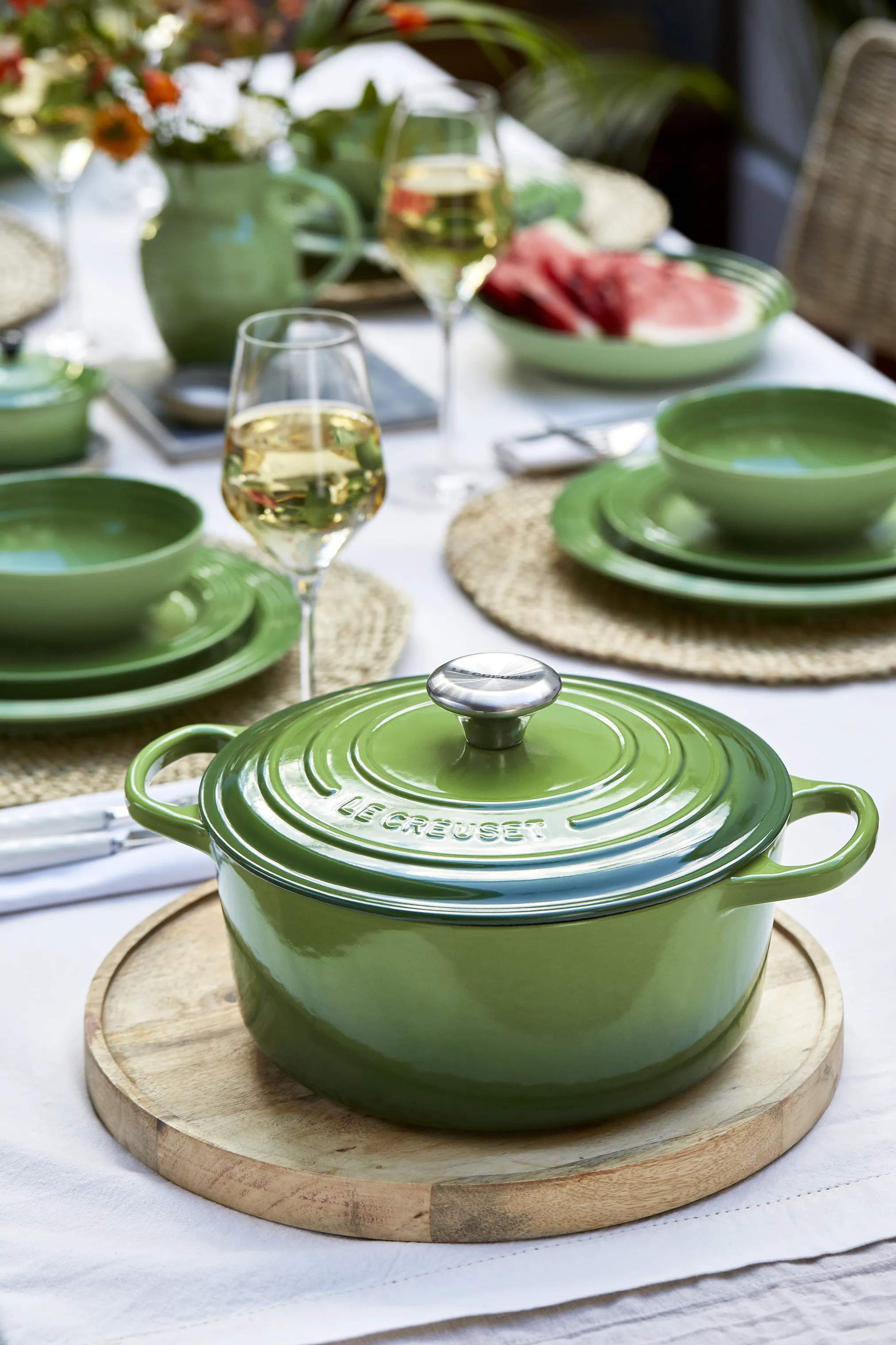 Le Creuset Gryder Signature Gryde i Bamboo Green, 4