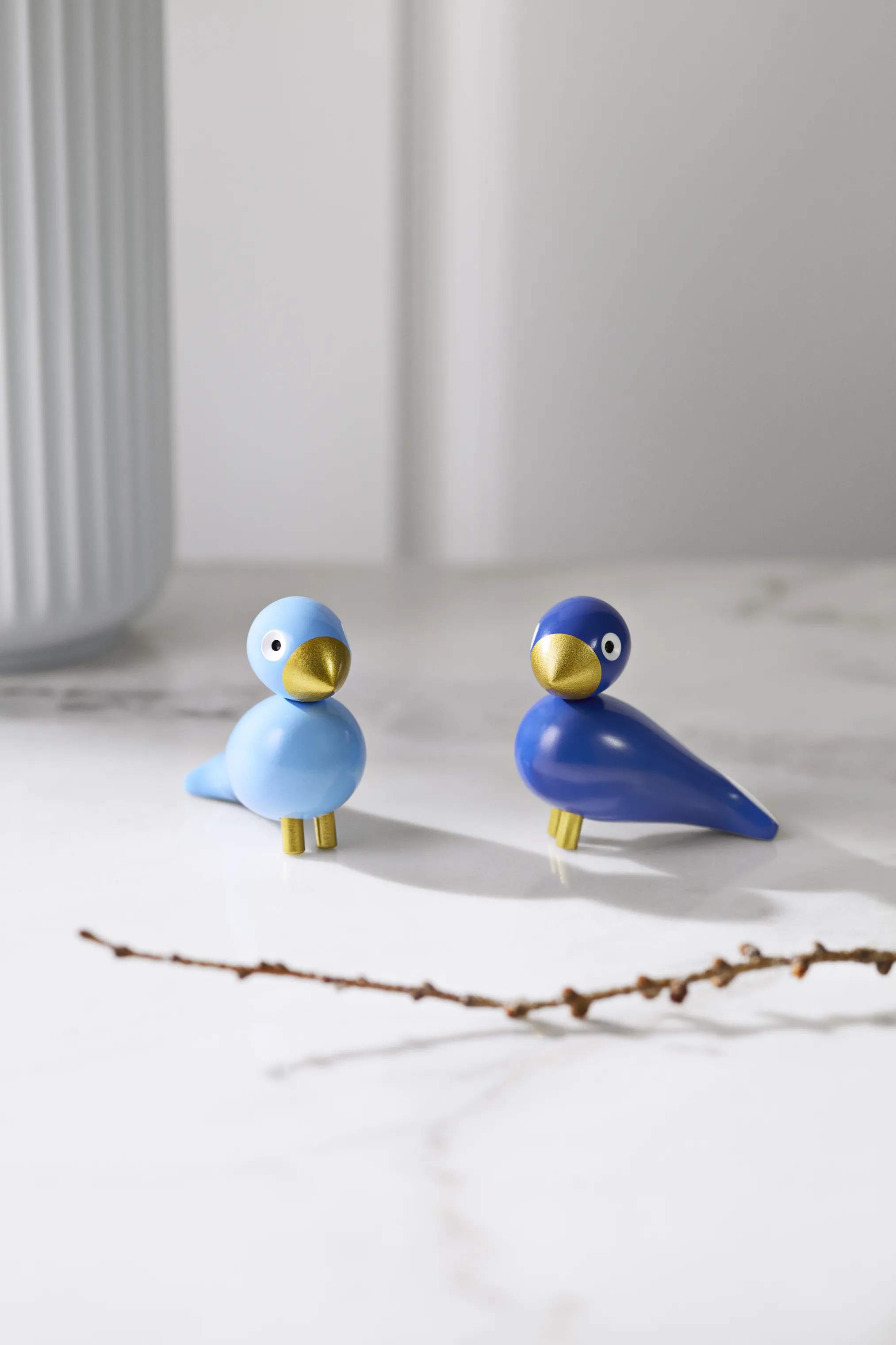 Kay Bojesen Dyrefigurer Birds Fugle 2026 -2 stk. i Blå/Lys Blå, 2