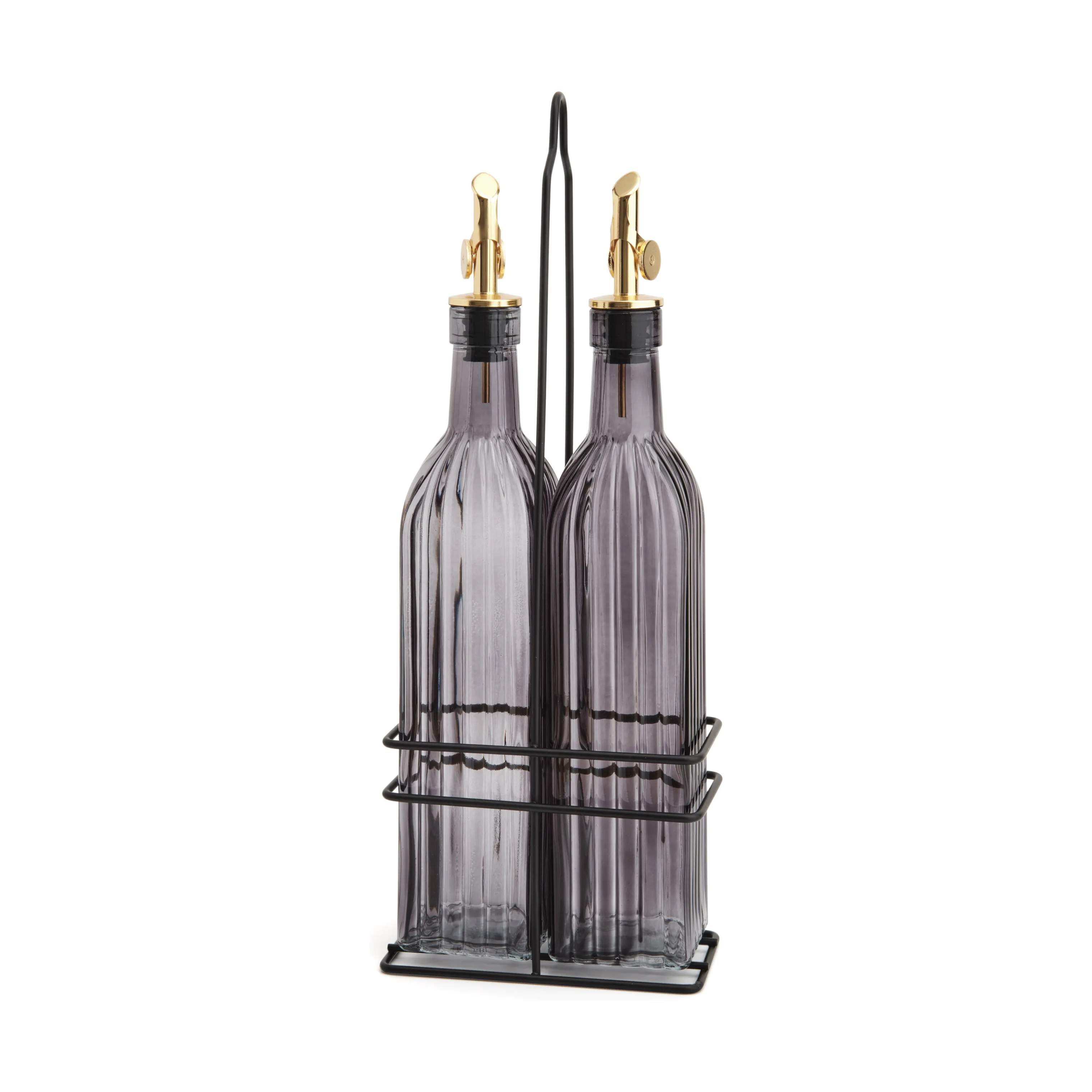 Cook & Baker Olie- og eddikeflasker Olieflasker m. holder i smoke, 1