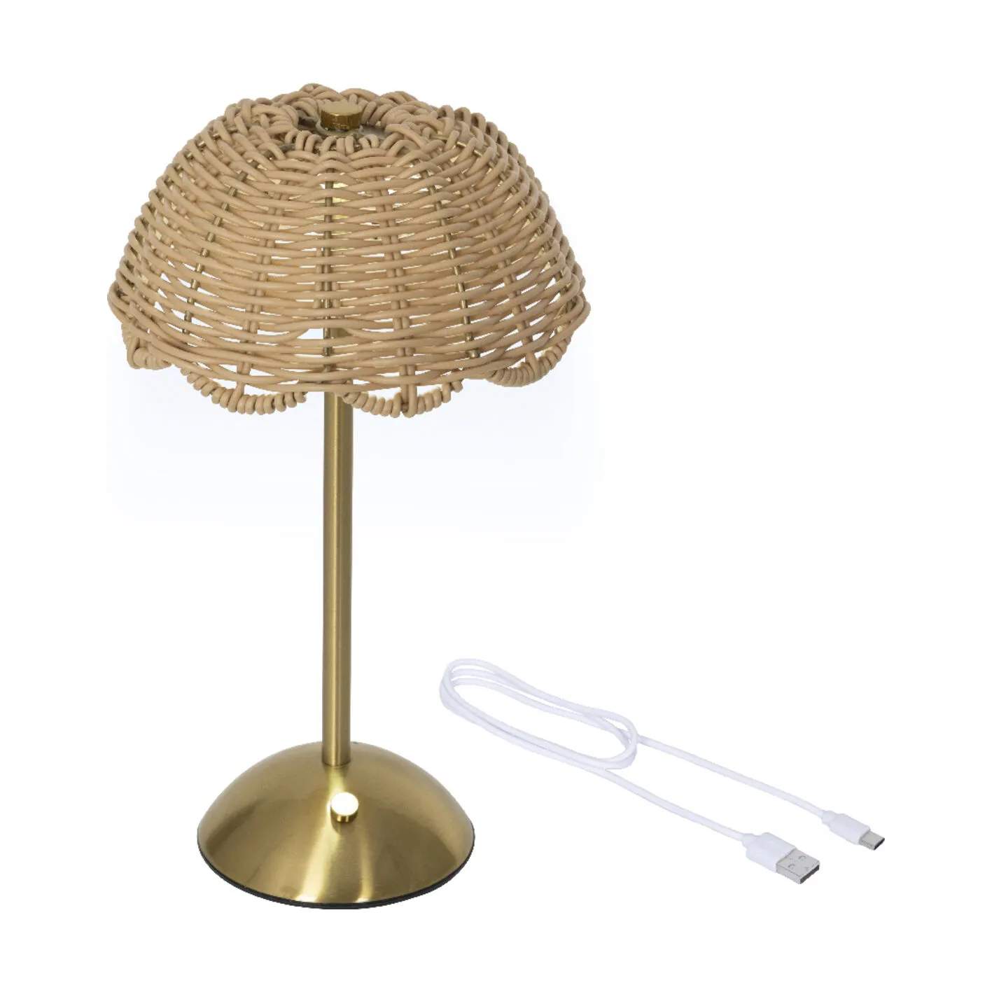 CASA Living LED-lamper LED Bordlampe i Natur/guldfarvet, 1