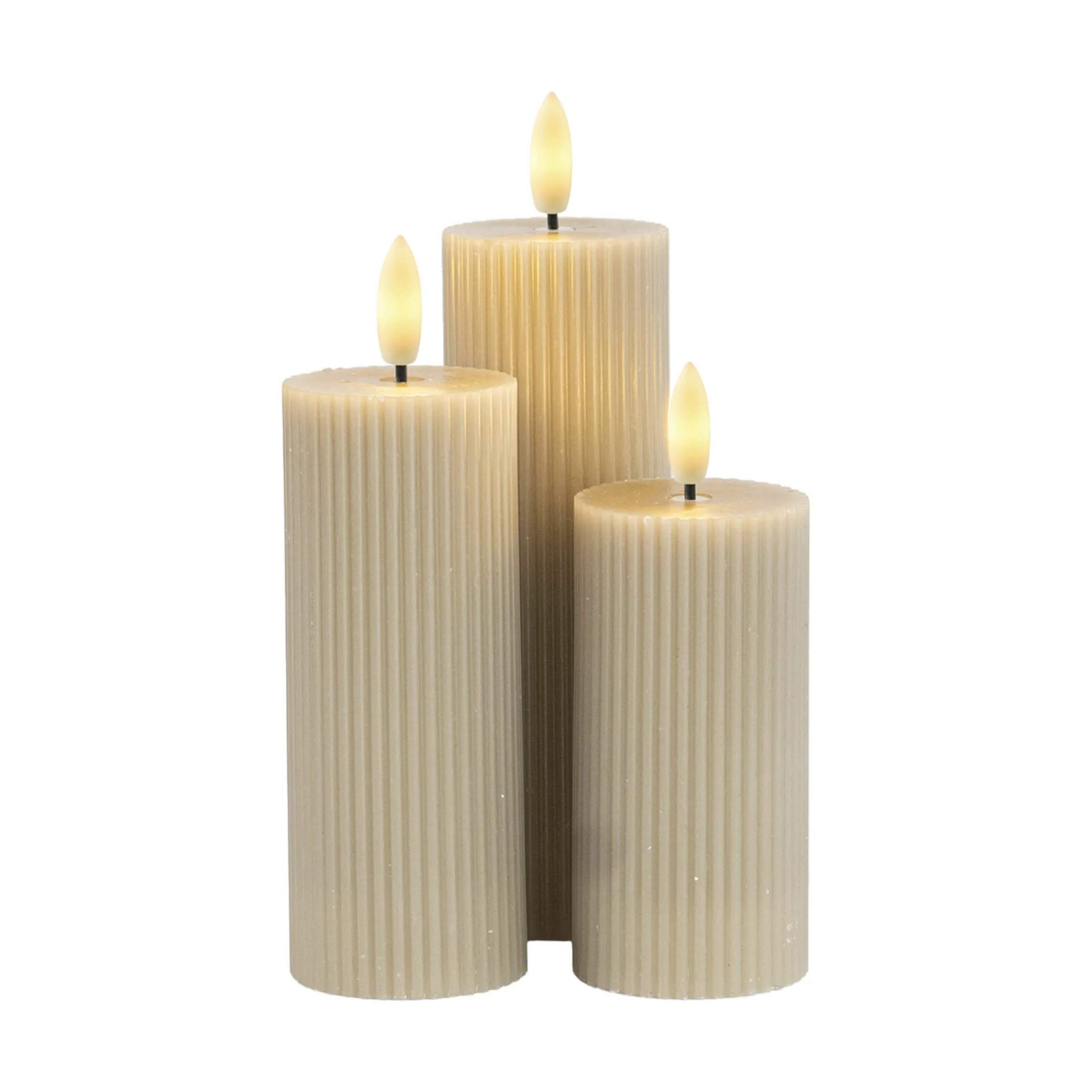 Sirius LED-lys Smilla Genopladelige LED Bloklys - 3 stk. i Grå, 5 cm, 1