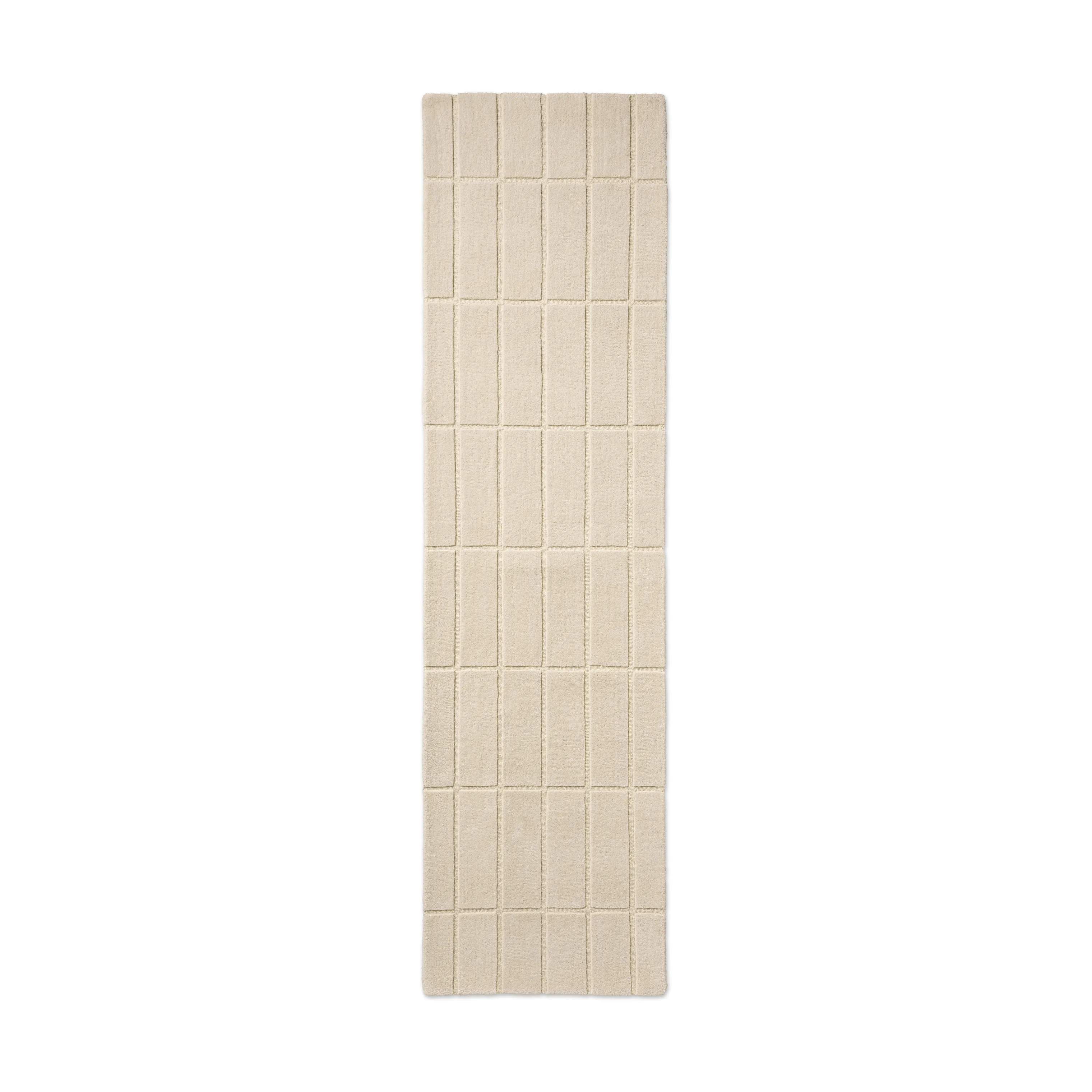 Marimekko by Brink & Campman Gulvtæpper Tiiliskivi Tæppeløber i Beige/hvid, B80 x L300 cm, 1
