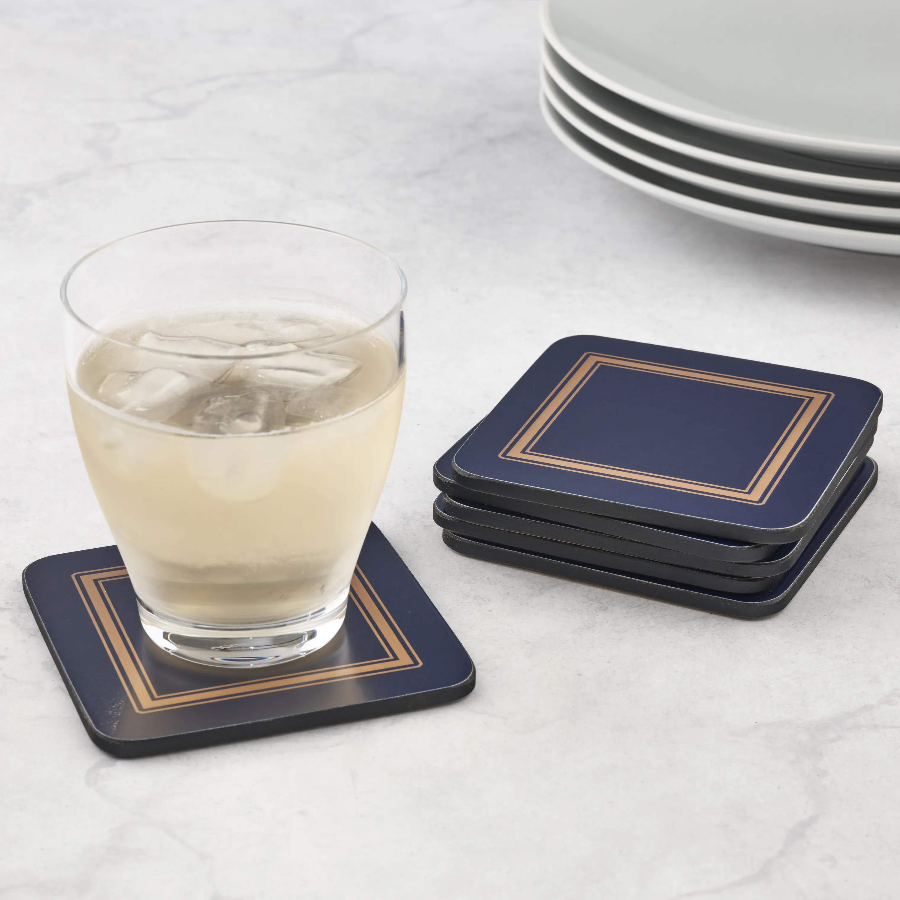 Pimpernel Glasbrikker og coasters Pimpernel Glasbrikker - 6 stk. i Blå/guld, 2