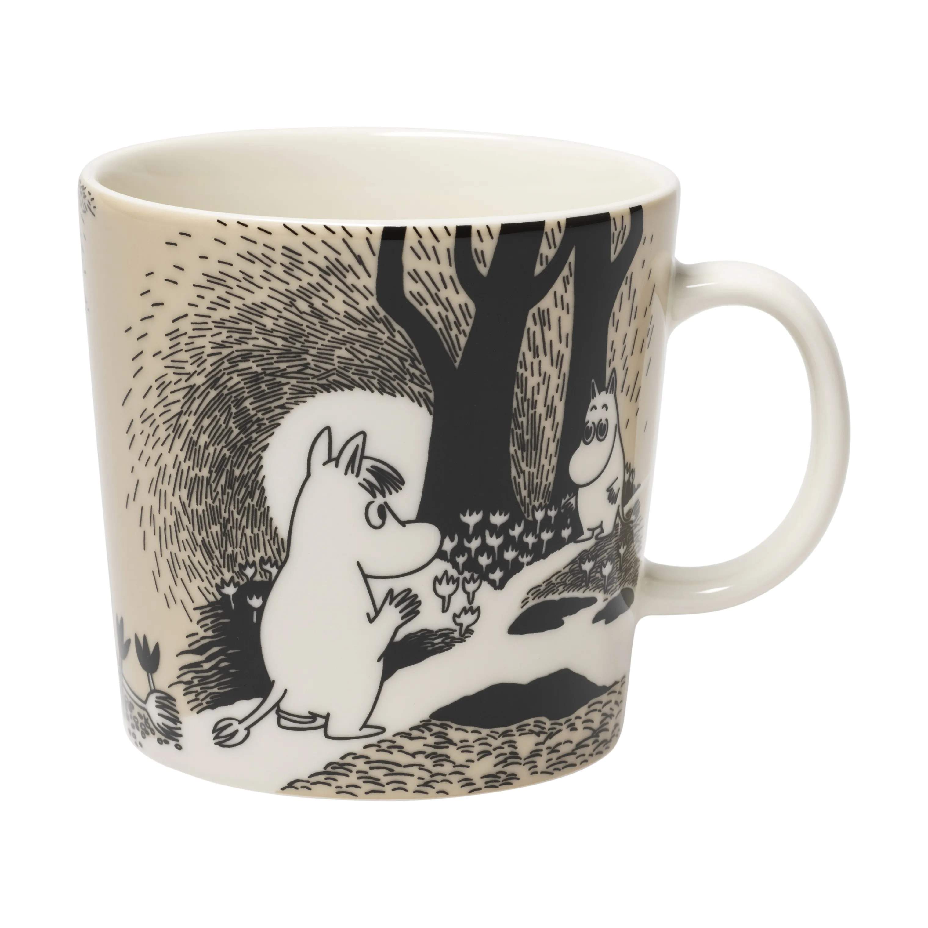 Moomin Arabia Krus og kopper med hank Kærlighed beige Love Beige Krus i Beige, 1
