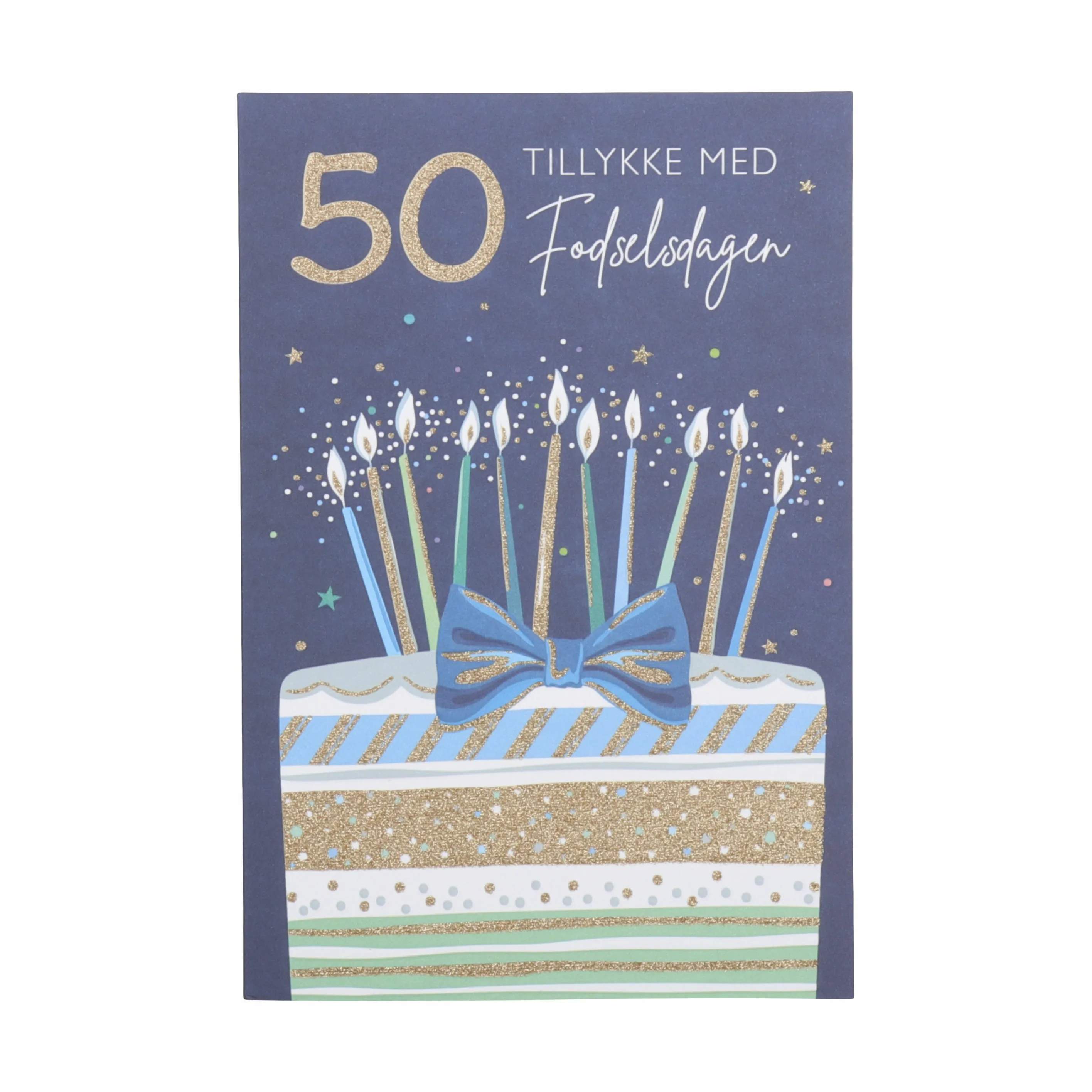 Kort - 50 års Fødselsdag, kort - 50 års fødselsdag, large