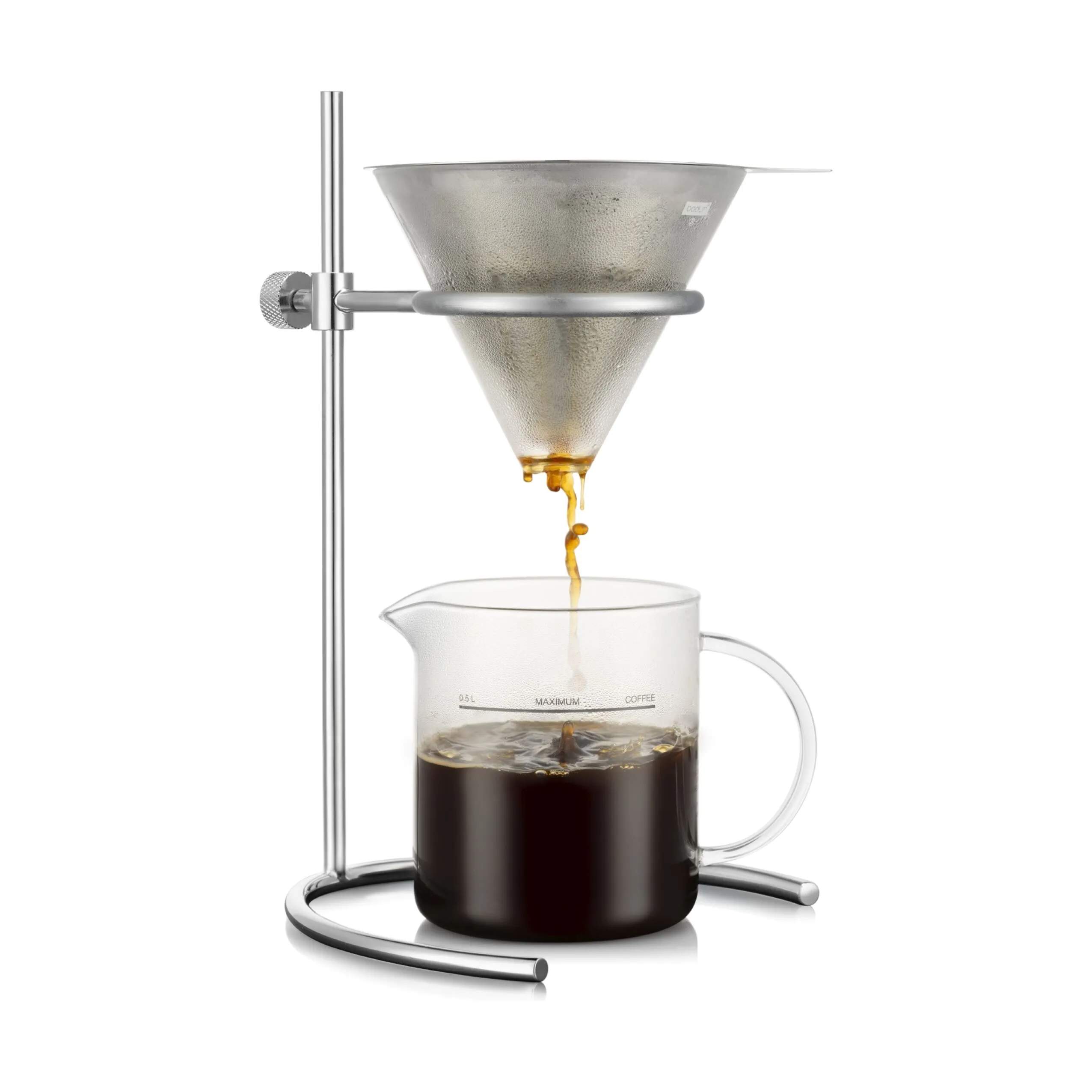Bodum Stempelkander Pour Over Kaffestation i Forkromet, 1