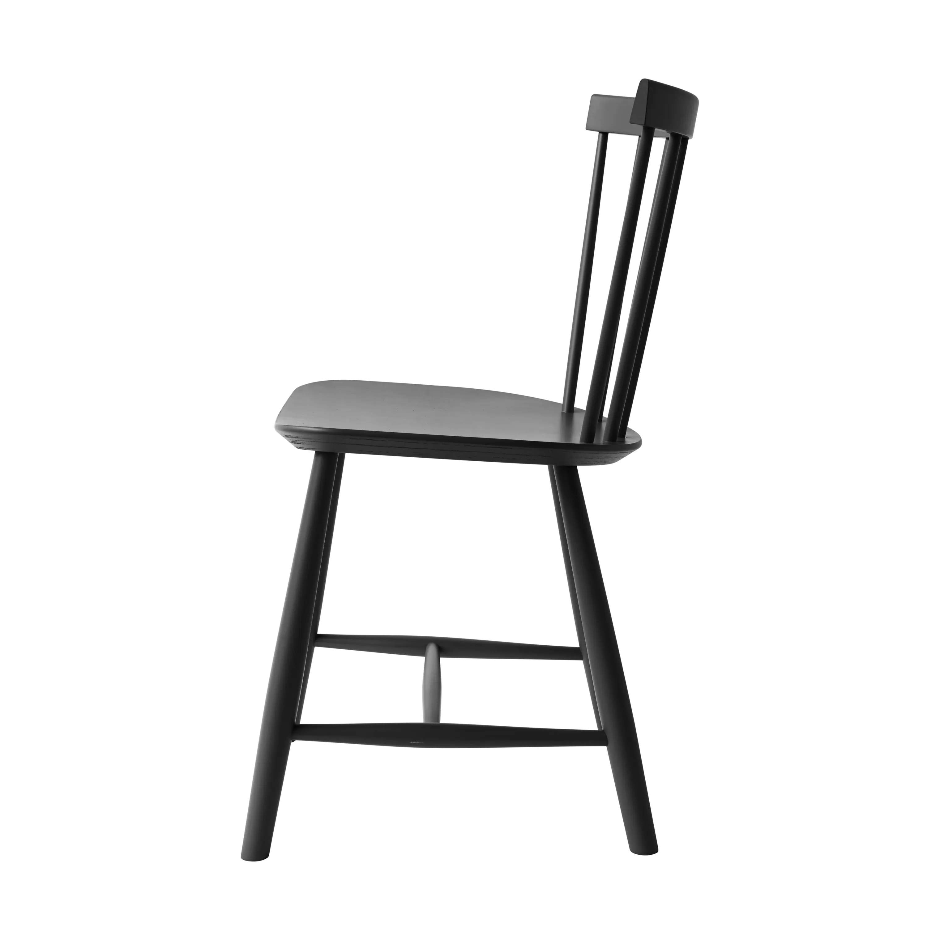 FDB Møbler Spisebordsstole J46 Spisebordsstol i Jet Black (RAL 9005), 4