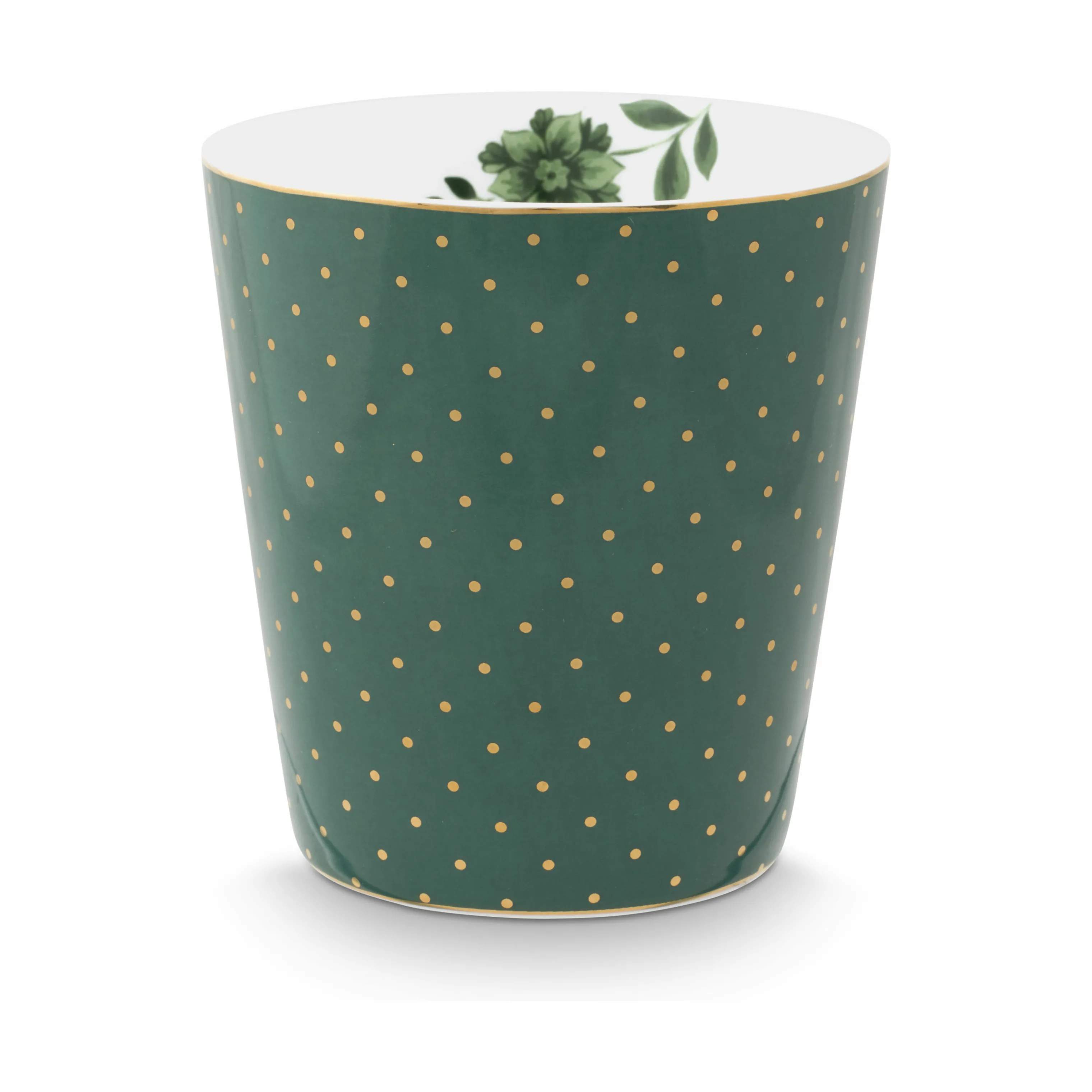 PIP Studio Krus og kopper uden hank Dot delight Royal Krus m. skål - 2 dele i Dots & Tea Tip Grøn, 2