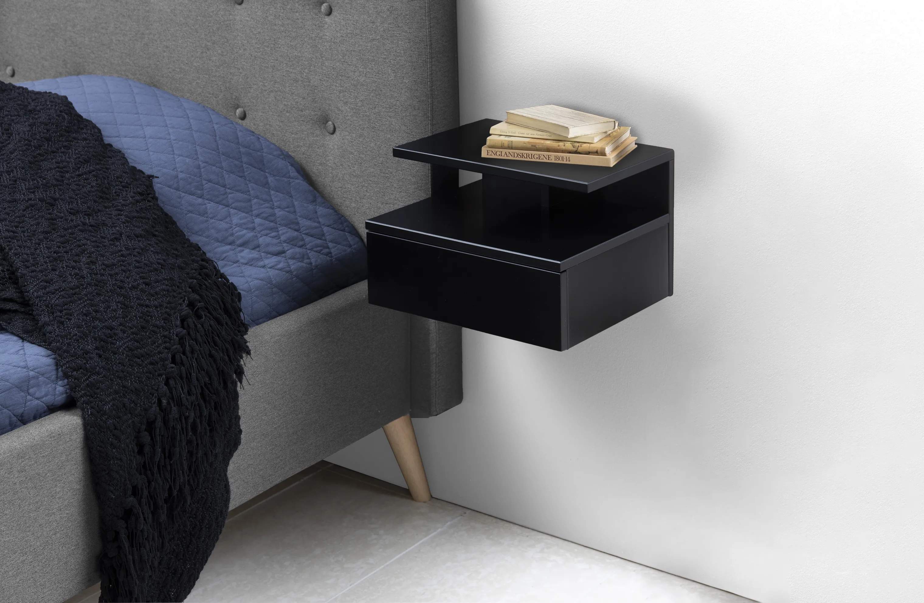 CASA Living Sengeborde Ashlan Natbord i sort, 3