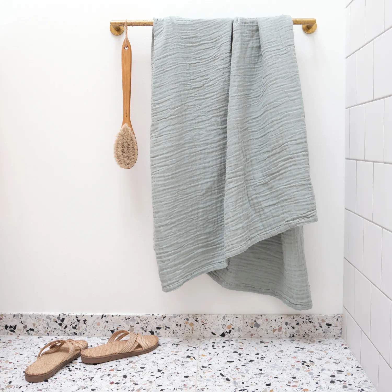 The Organic Company Håndklæder Fine Badelagen i Dusty Mint, 3