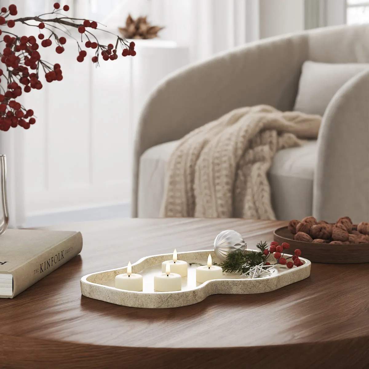 Deluxe Homeart LED-lys Fyrfadslys - 4 stk i Creme, 2