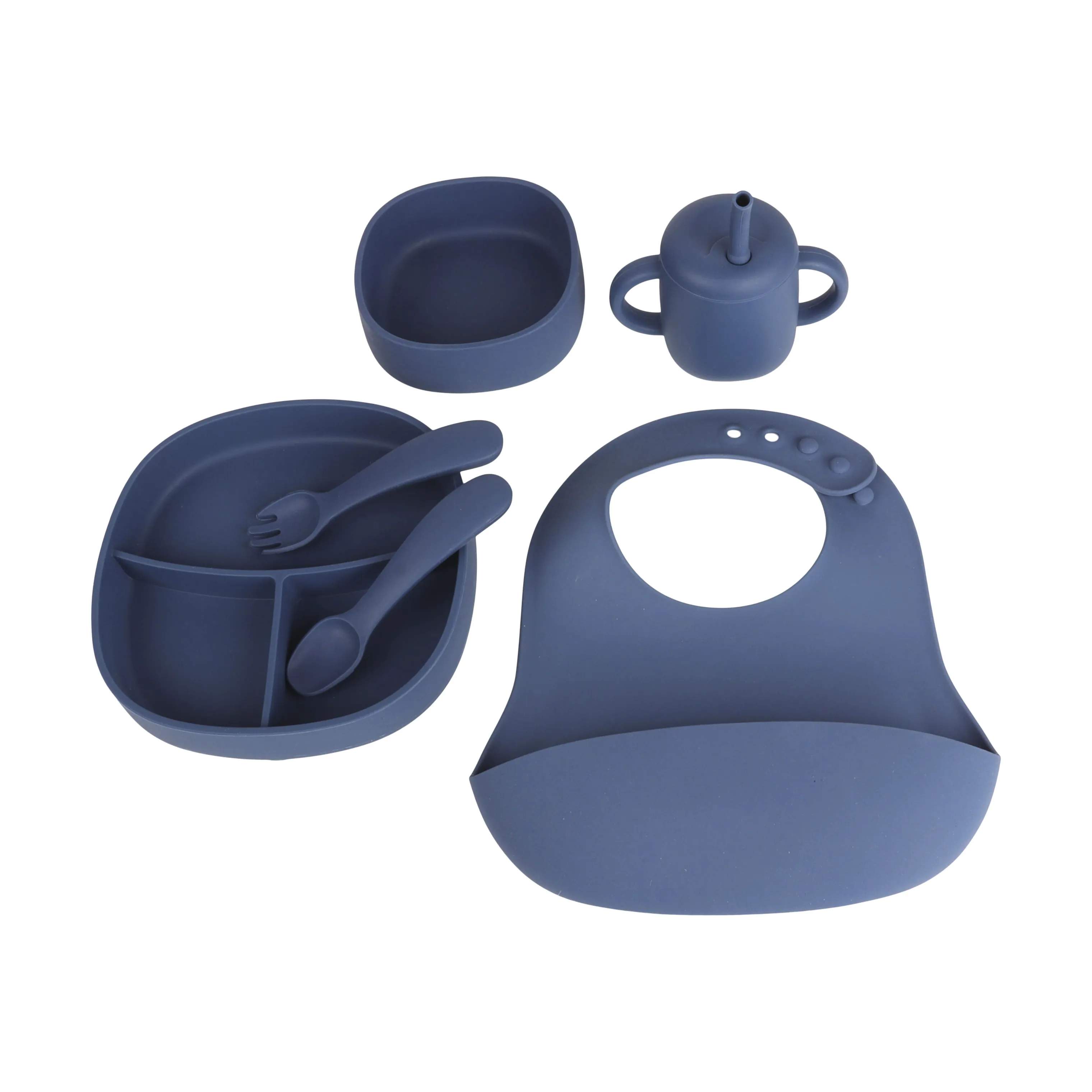 Casa Kids Børnestel og -bestik Babysæt - 6 Dele i blå, 1