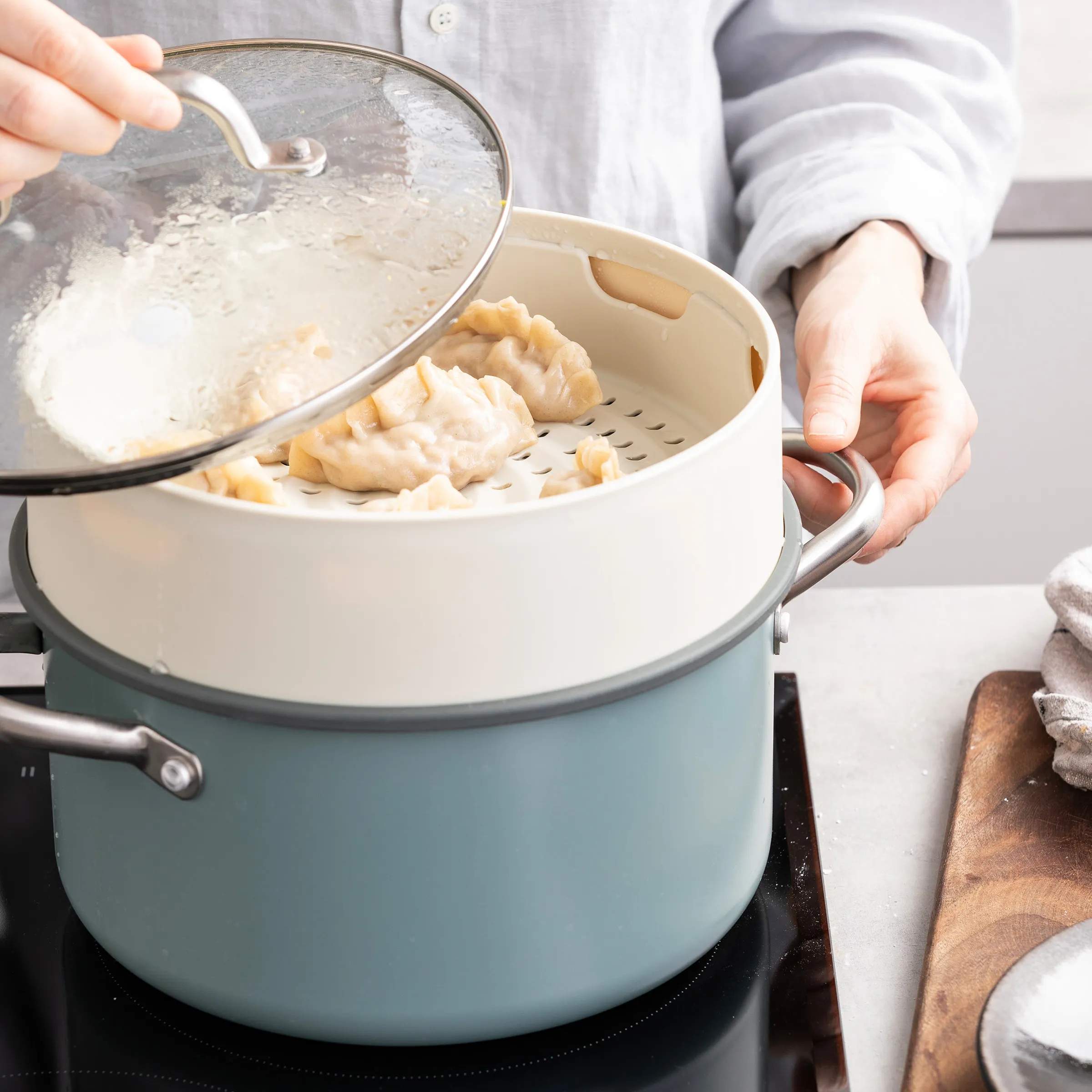 Greenpan Øvrigt køkkengrej Steamy Damper i Beige, 3