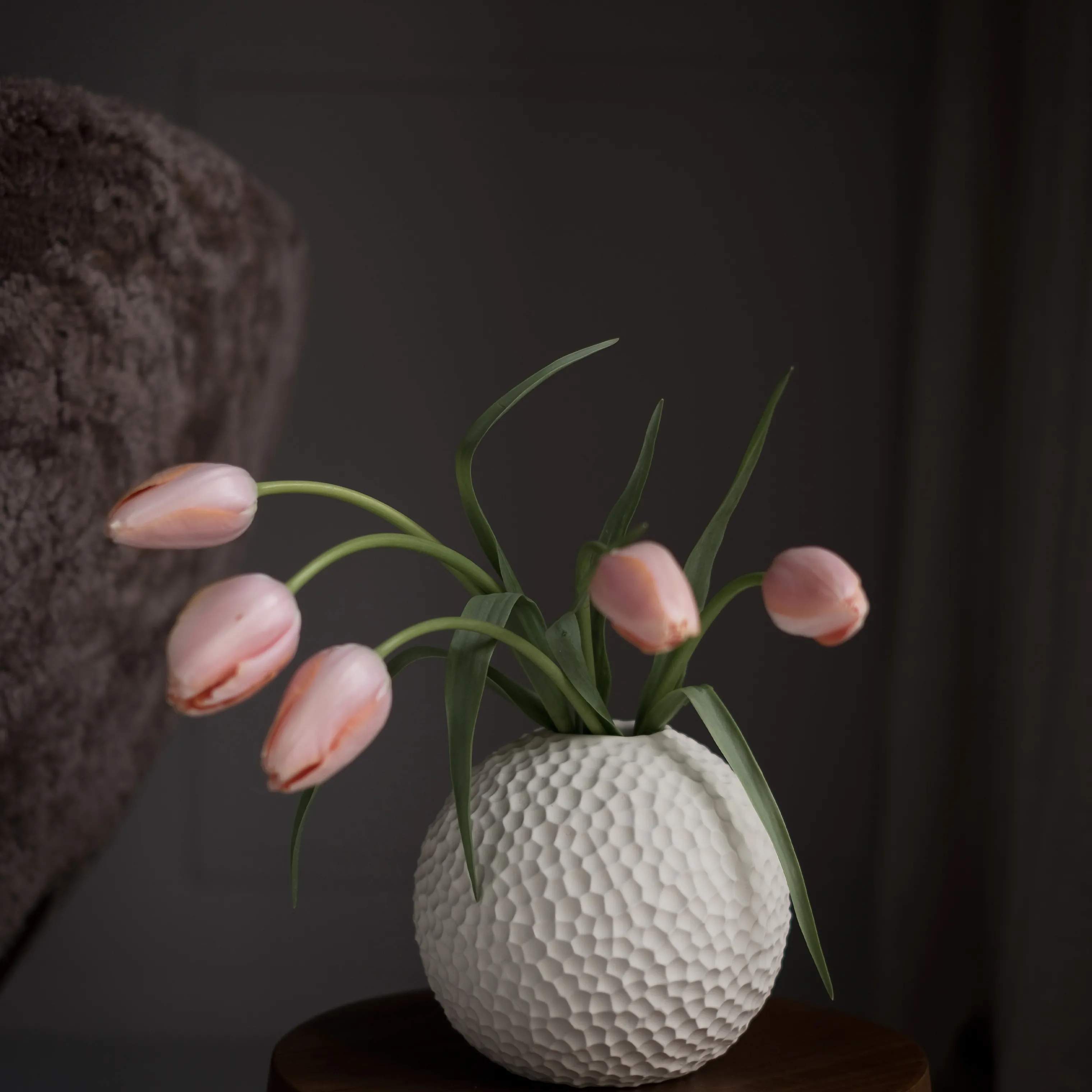 Cooee Vaser Kaia Vase i Linnen, 15 cm, 2