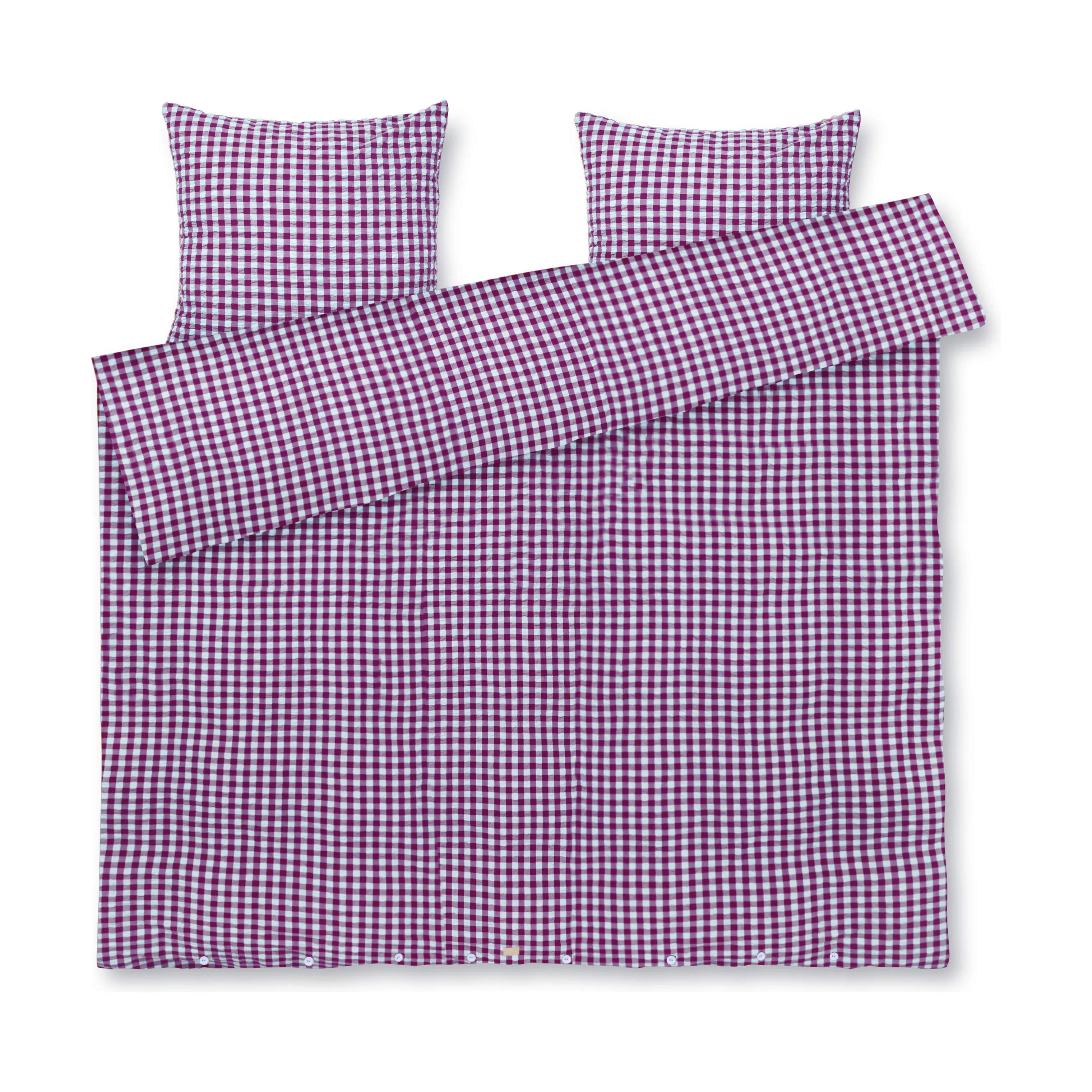 Juna Sengetøj Bæk&Bølge Sengetøj i Fuchsia/Mint, B220 x L220 cm, 1