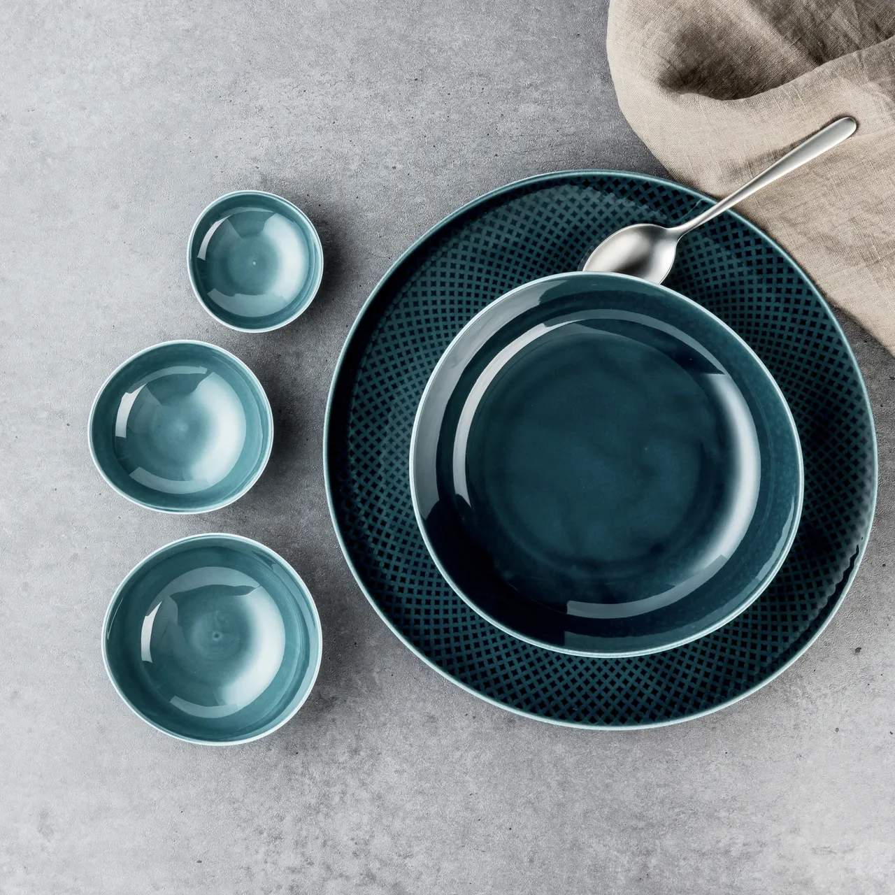 Rosenthal Dybe tallerkener Junto Dyb Tallerken i Blå, 21,5 cm, 2
