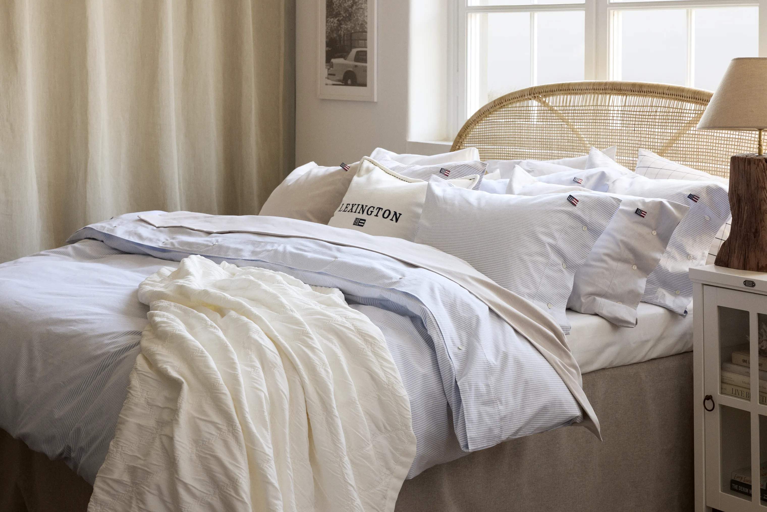 Lexington Pyntepudebetræk Icons Pudebetræk i White/Navy, 2
