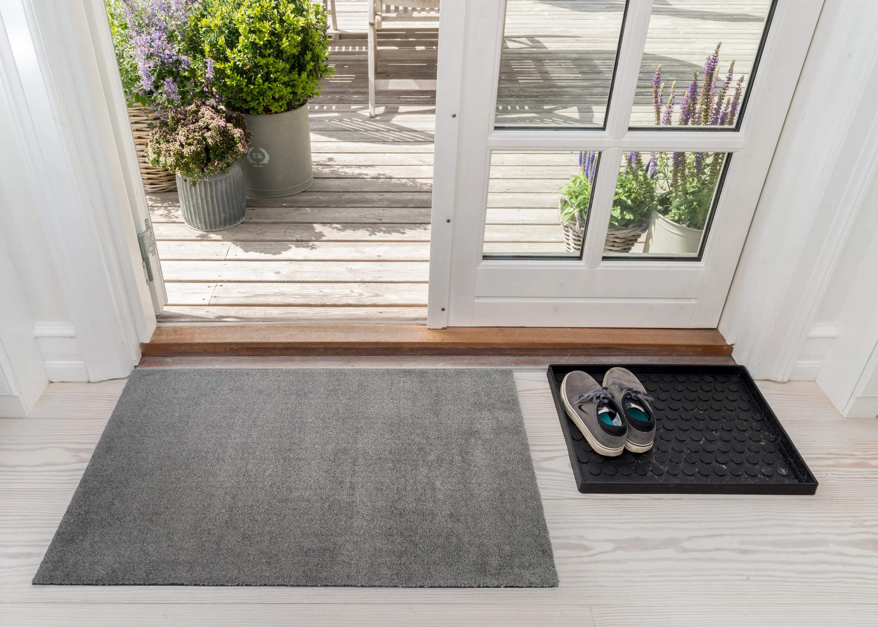 Tica Copenhagen Dørmåtter Uni Color Gulvmåtte i Steel Grey, B60 x L90 cm, 3