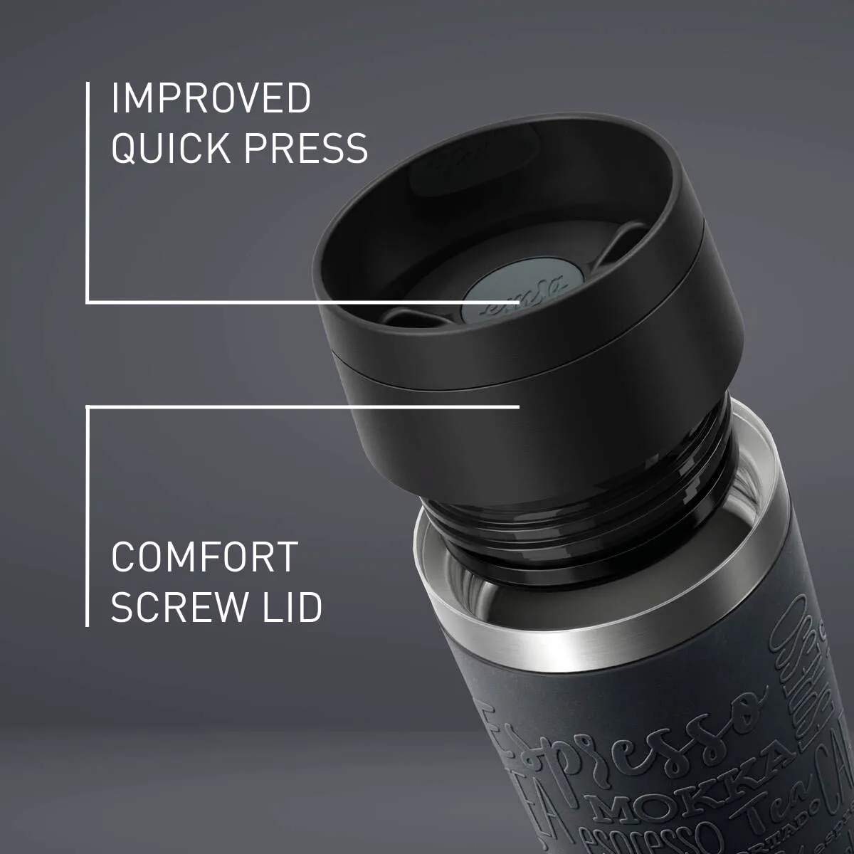 Emsa To go kopper To Go To-Go Classic Rejsekrus i Black, 0.5 L, 5