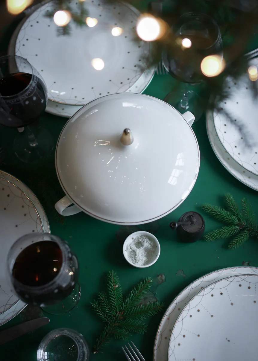 Wik & Walsøe Terriner Julemorgen Story Terrin m. låg i Multifarvet, 3