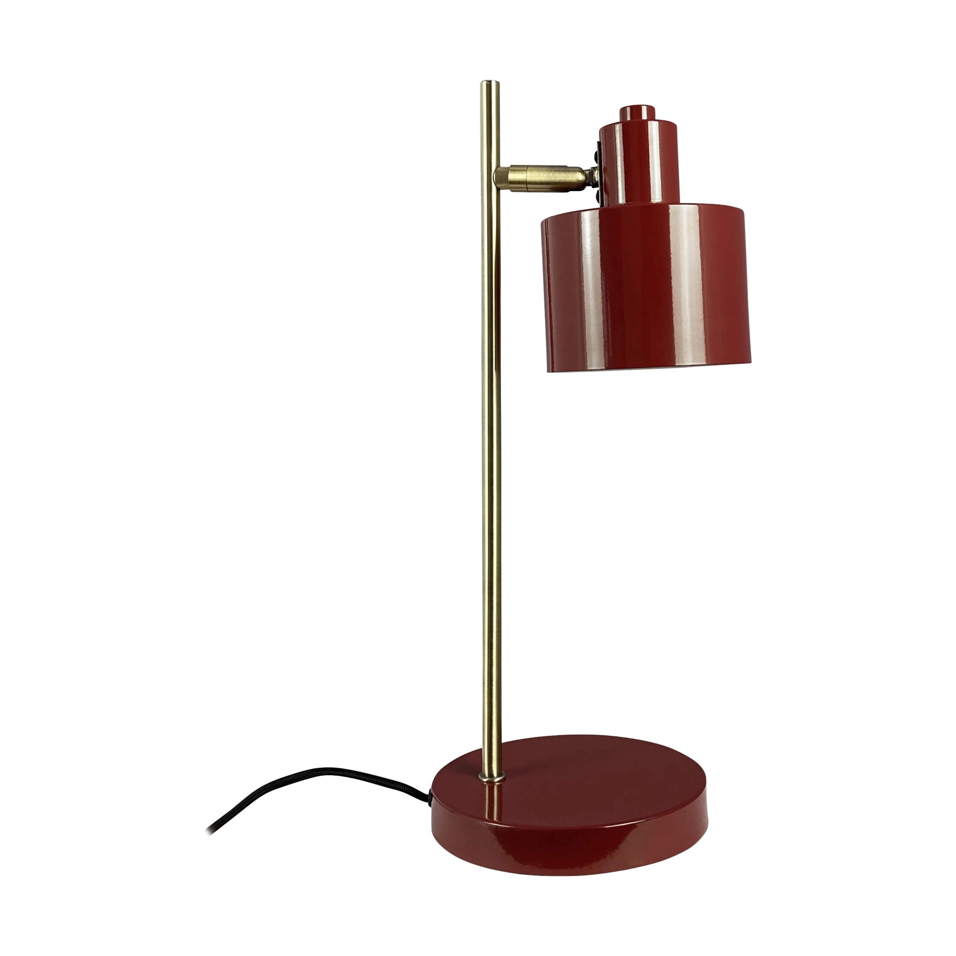 Ocean Bordlampe, mørkerød/ messing, large
