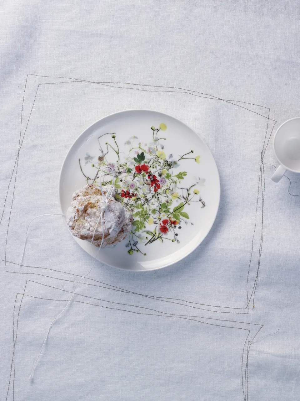 Rosenthal Kagetallerkener Brillance Fleurs Sauvages Kagetallerken i Hvid / Multifarvet, 2