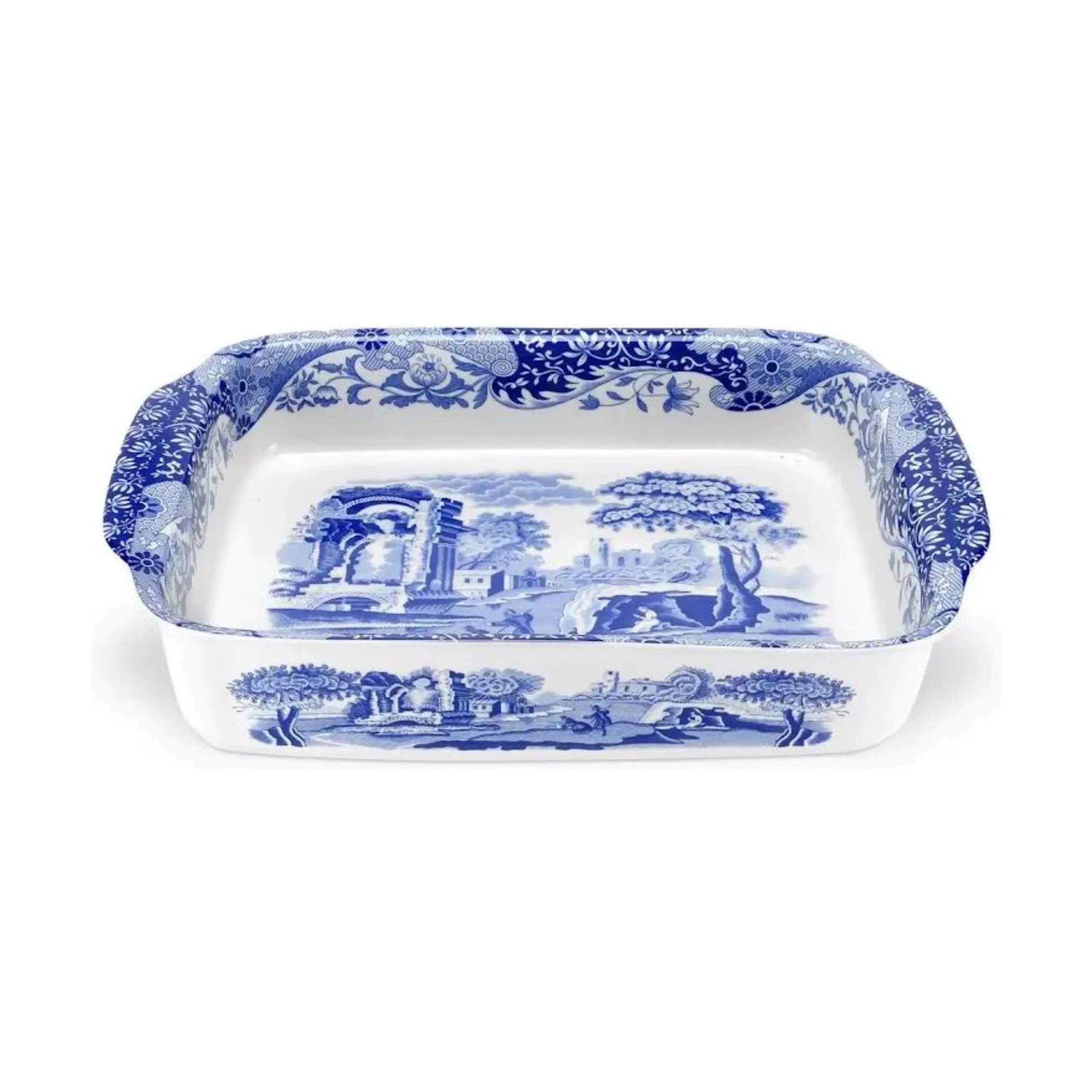 Spode Tærteforme og fade Blue Italian Blue Italien Gratinform i blå/hvid, 1
