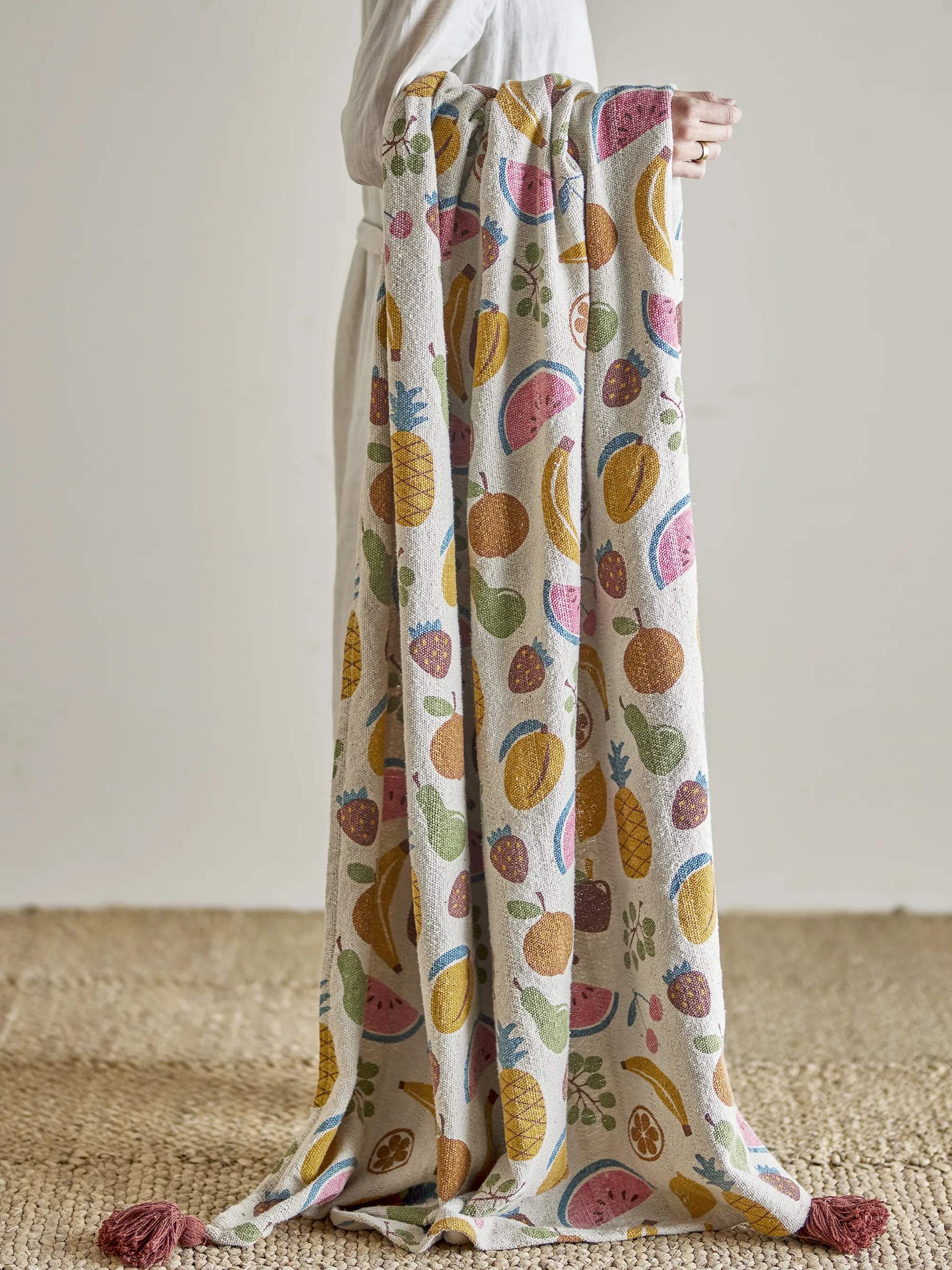 Bloomingville Mini Plaider Fruitta Plaid i Gul, 3