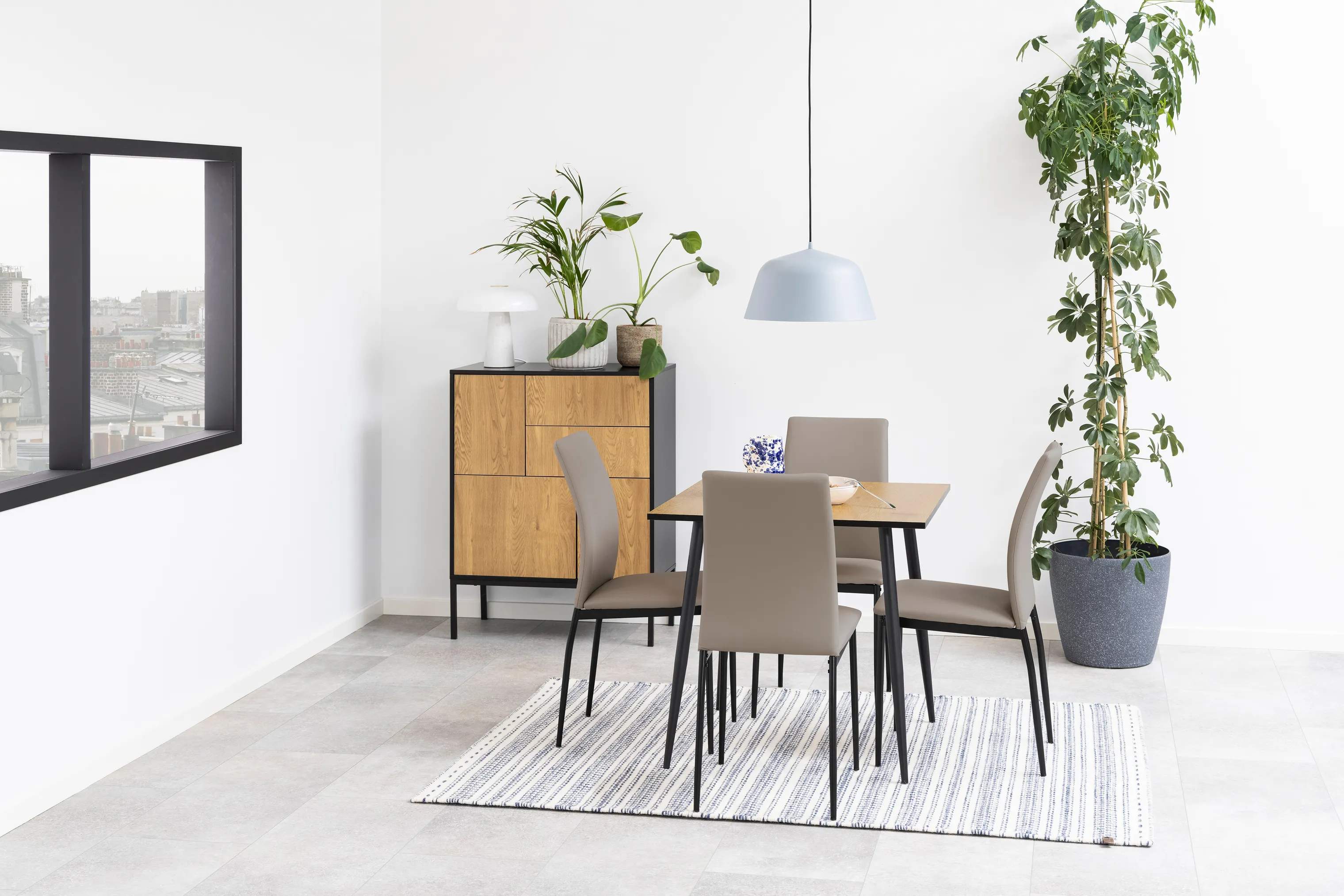 CASA Living Spiseborde Wilma Spisebord i Natur, B80 x L80 cm, 2
