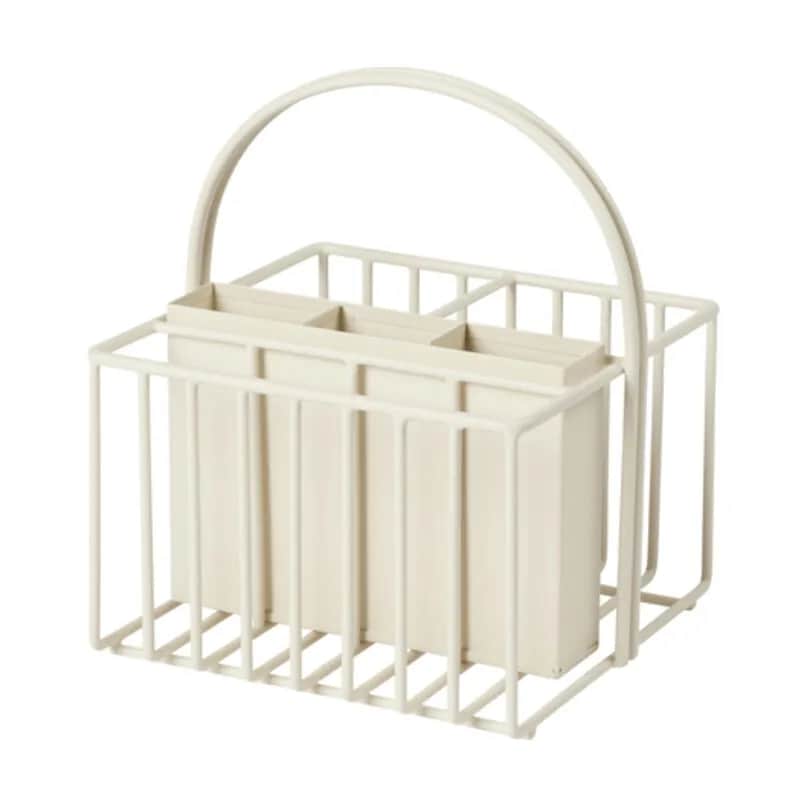 Broste Copenhagen Bestikindsatser Vietta Bestikholder i Rainy Day Grey, 1