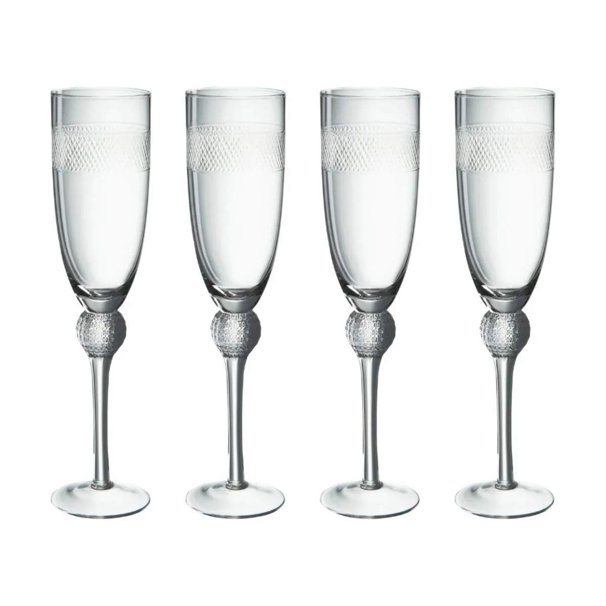J-Line champagneglas Etching Champagneglas - 4 stk.