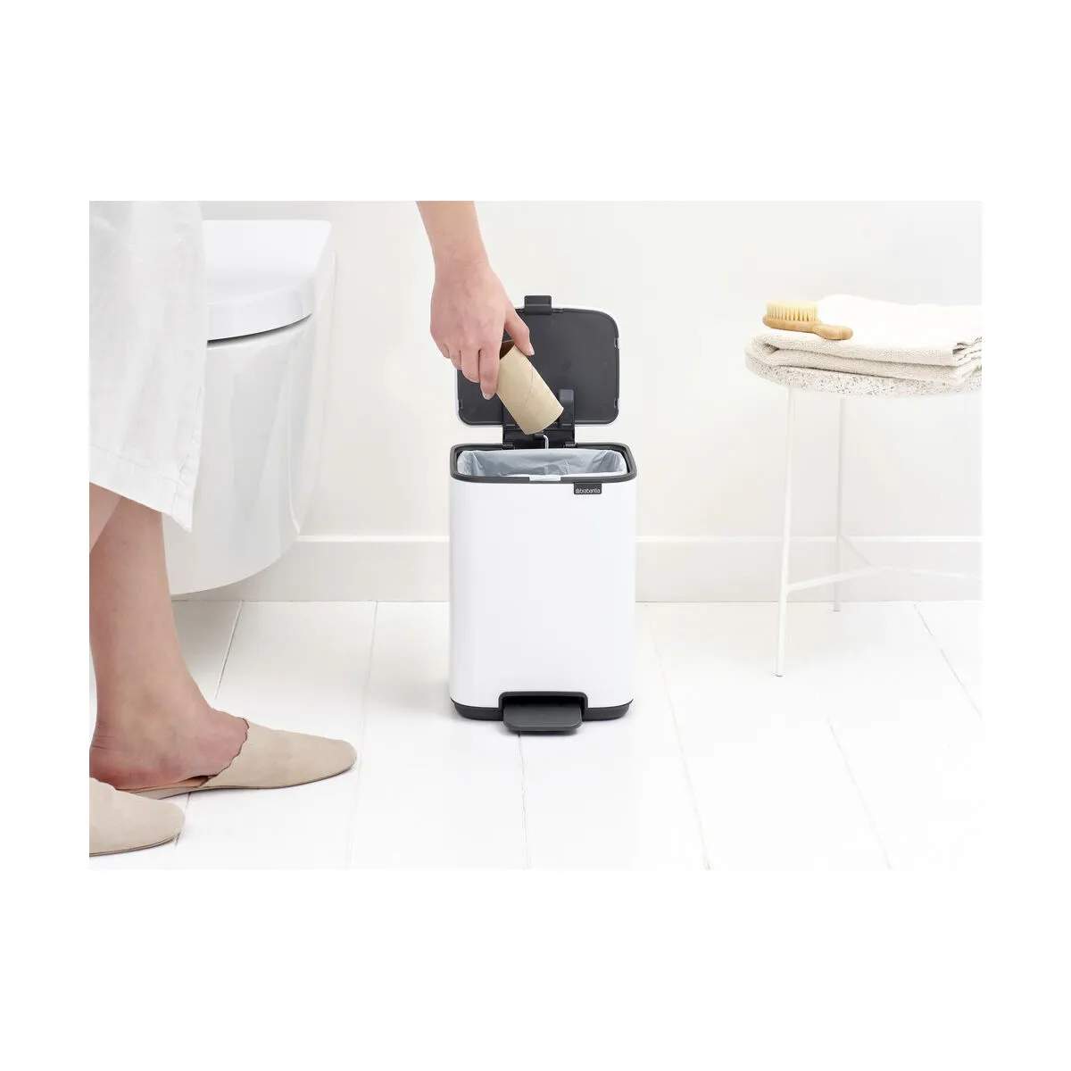 Brabantia Pedalspande Bo Pedalspand i Hvid, 4 L, 4
