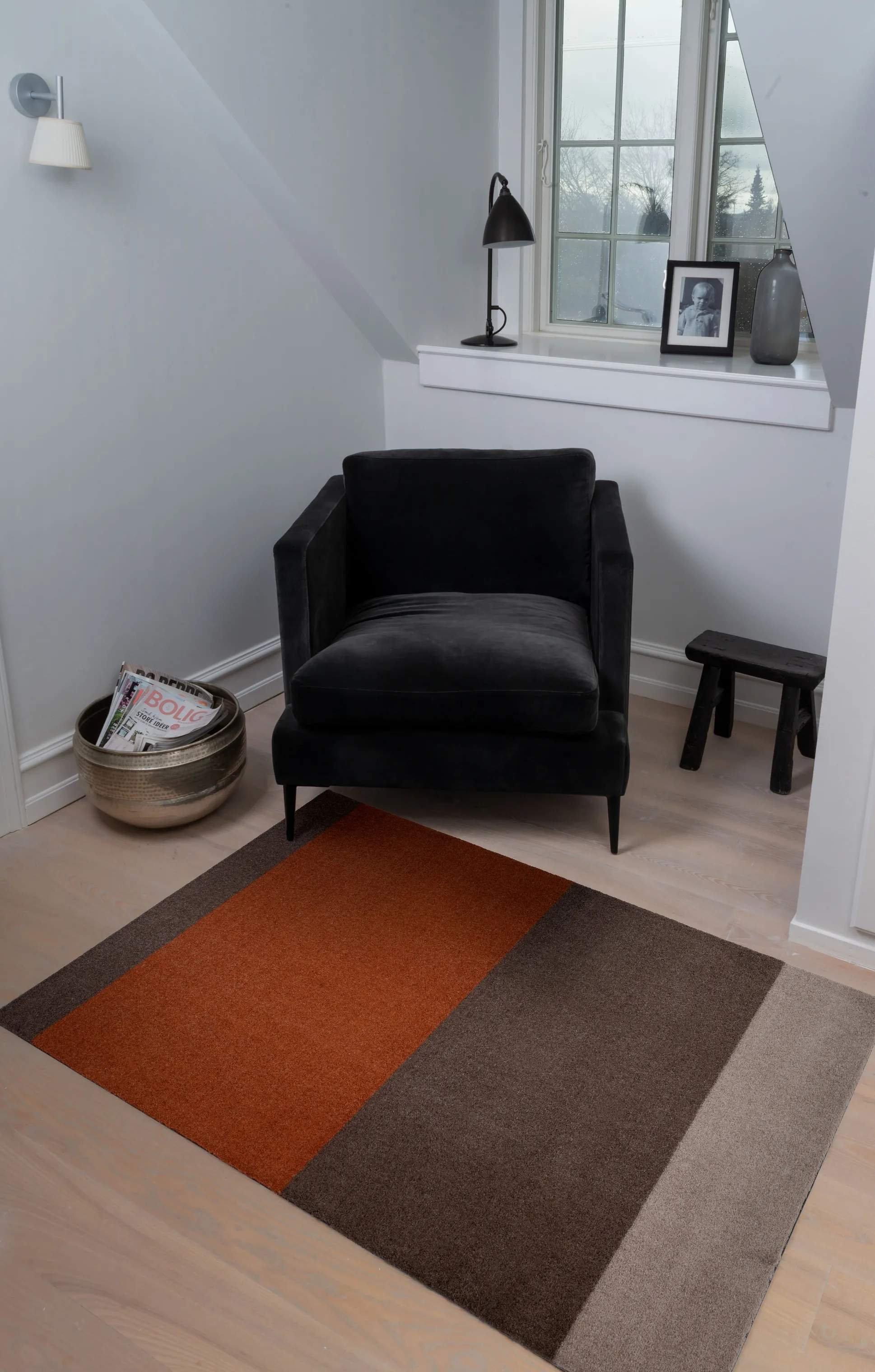 Tica Copenhagen Gulvtæpper Stripes Horisontal Gulvtæppe i Brun/terracotta, B90 x L130 cm, 2