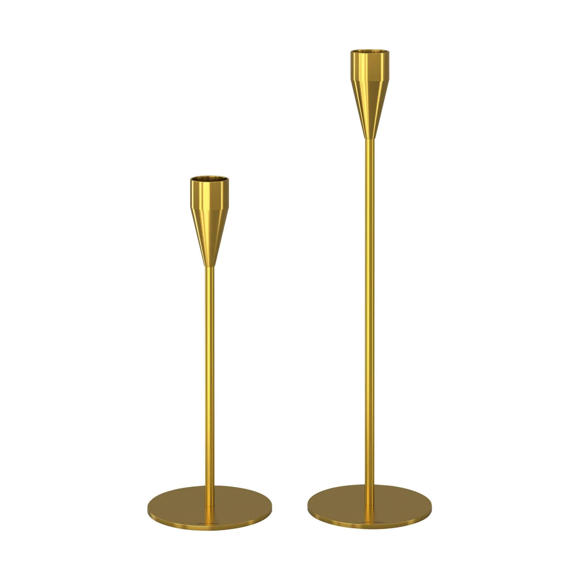 Piet Hein Gulvstage Venus Maxi & Jupiter Maxi Lysestagesæt - 2 stk. i Messing, 1