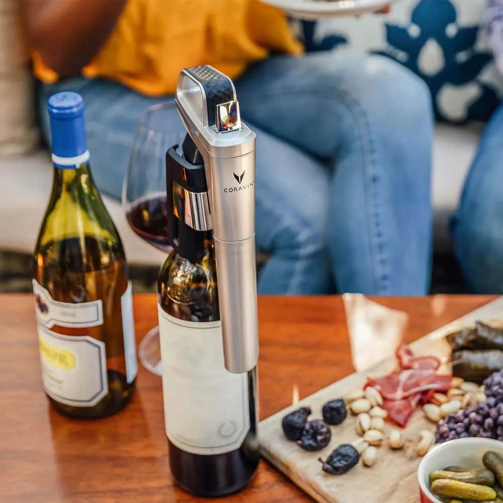 Coravin Vinpumper Timeless Six+ Vinsystem i Sølvfarvet, 3