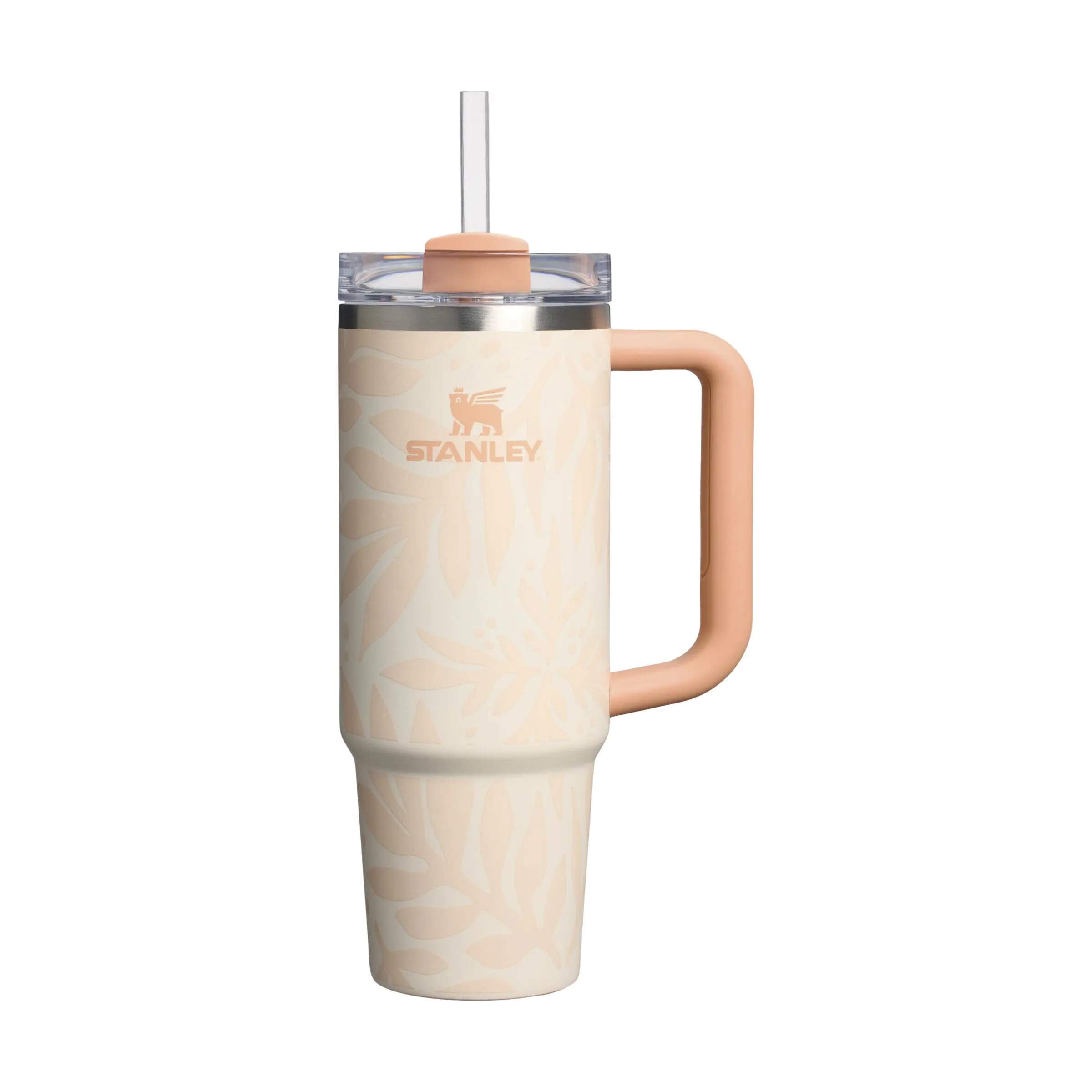 Stanley Quencher Flowstate Tumbler, apricat palms, large
