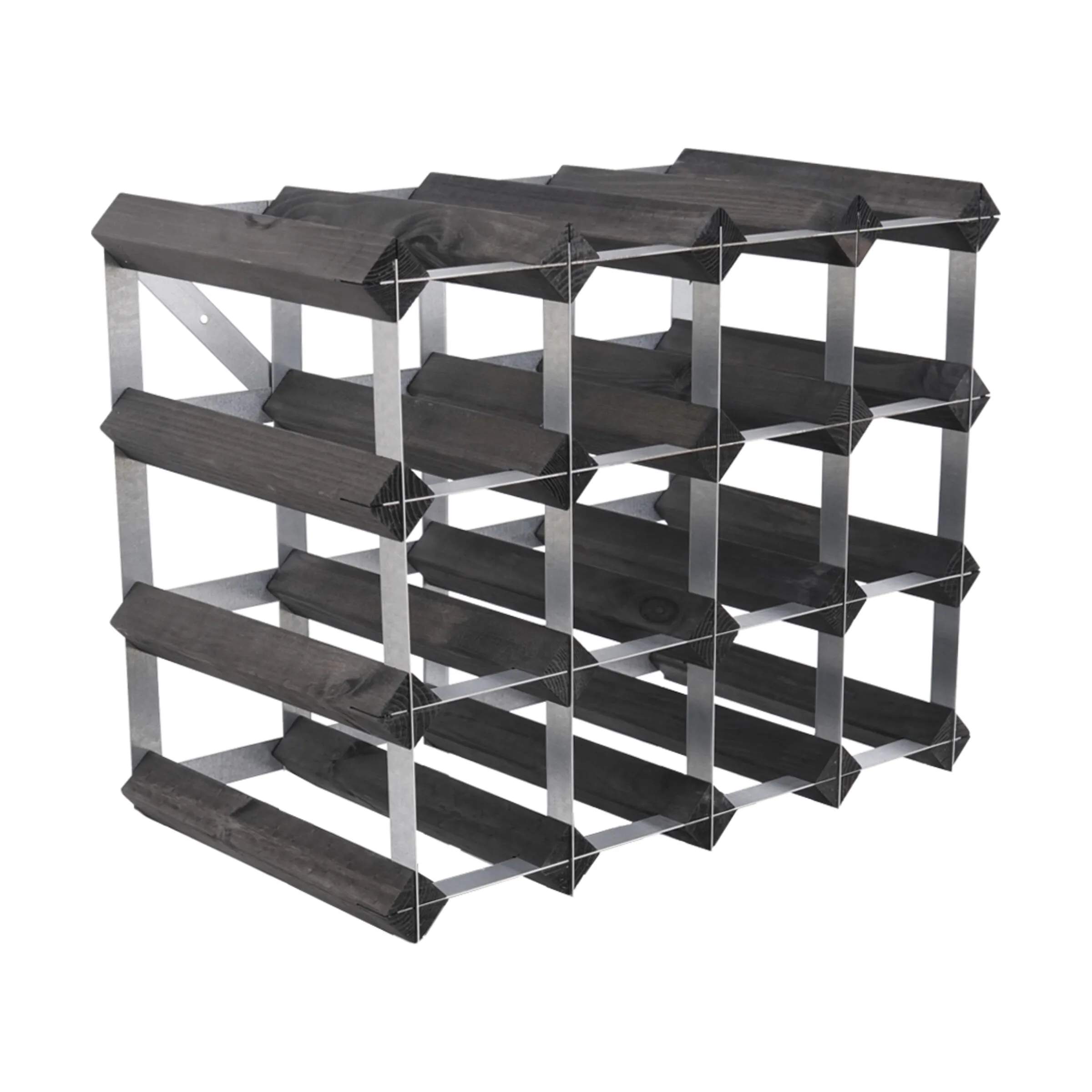 Traditional Wine Racks Vinreoler Vinreol i Sort Asketræ, 1