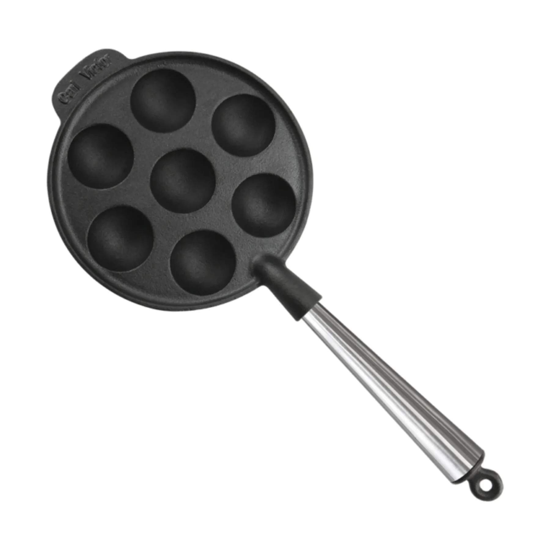 Carl Victor Æbleskivepander Æbleskivepande i Støbejern, Stål, 2