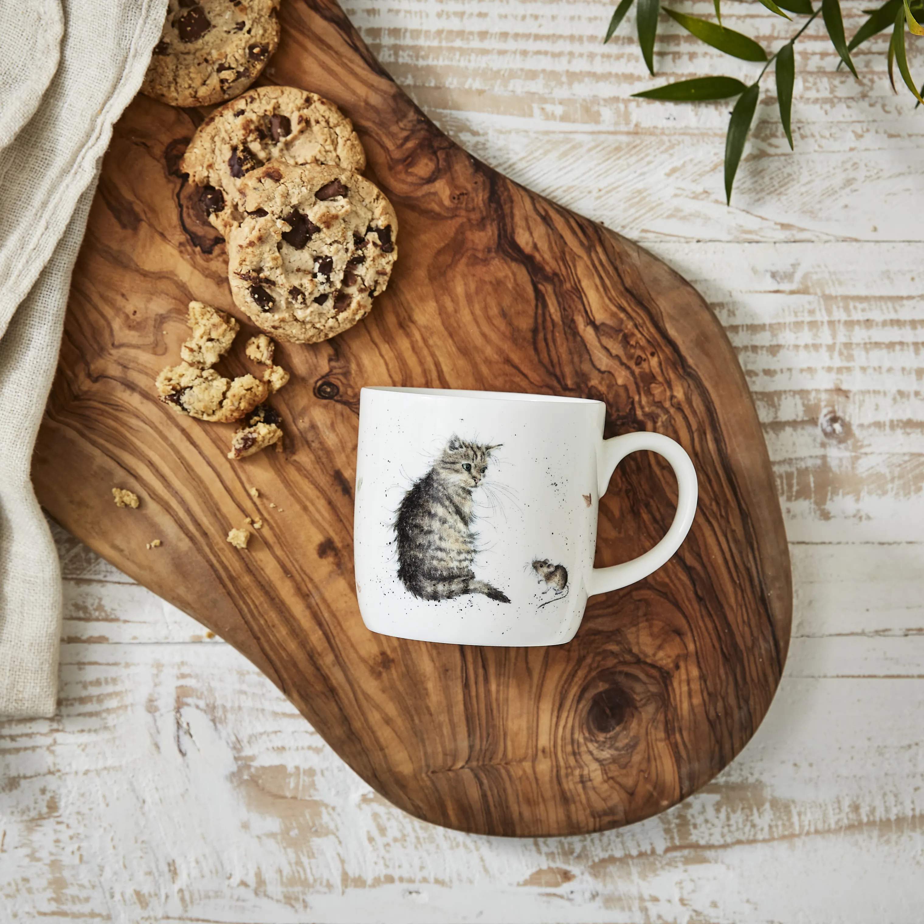 Royal Worcester Krus og kopper med hank Wrendale Krus - Cat & mouse i Kat, 2