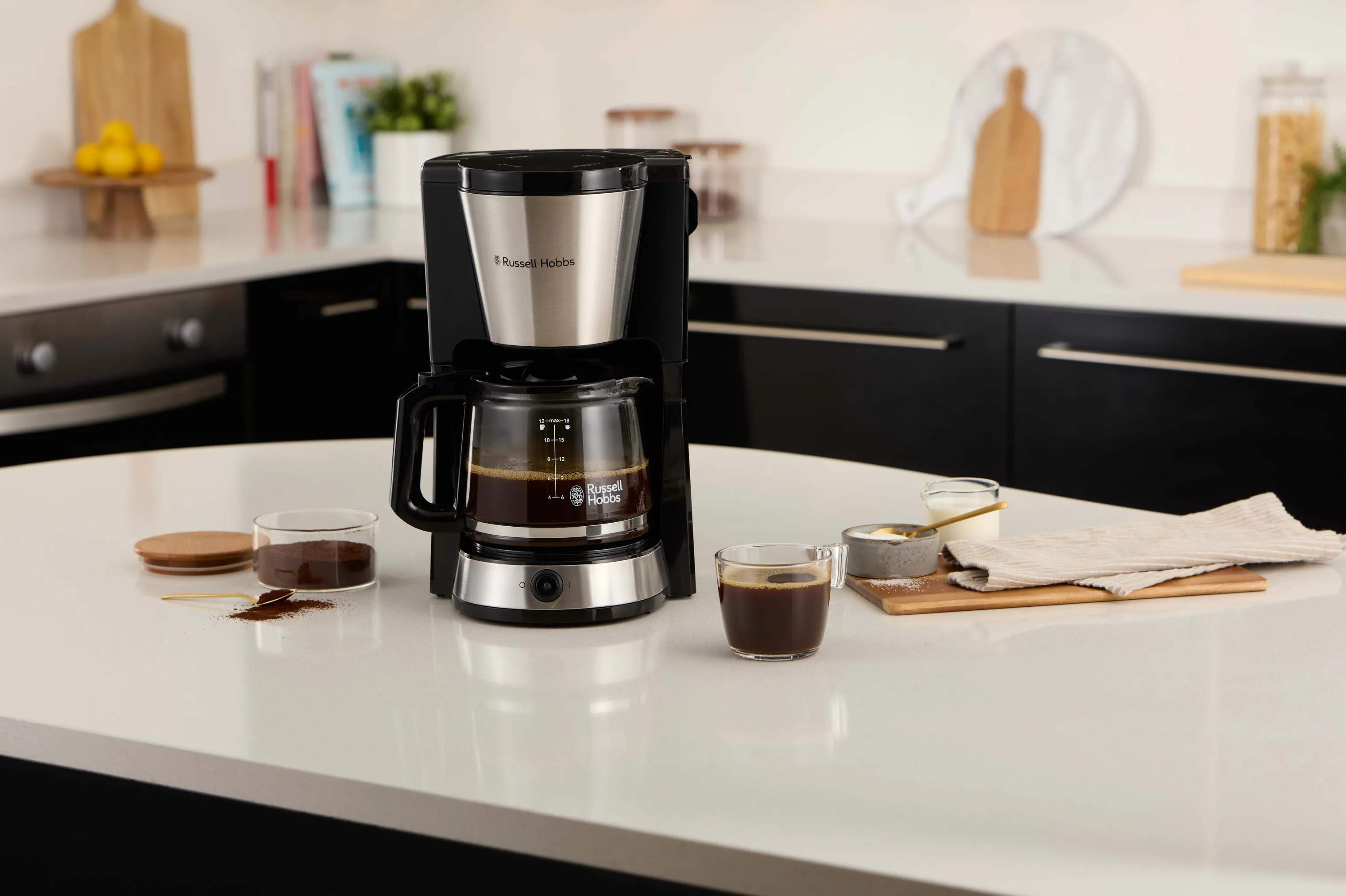 Russell Hobbs Kaffemaskiner Heaton Kaffemaskine i Sort/stål, 2
