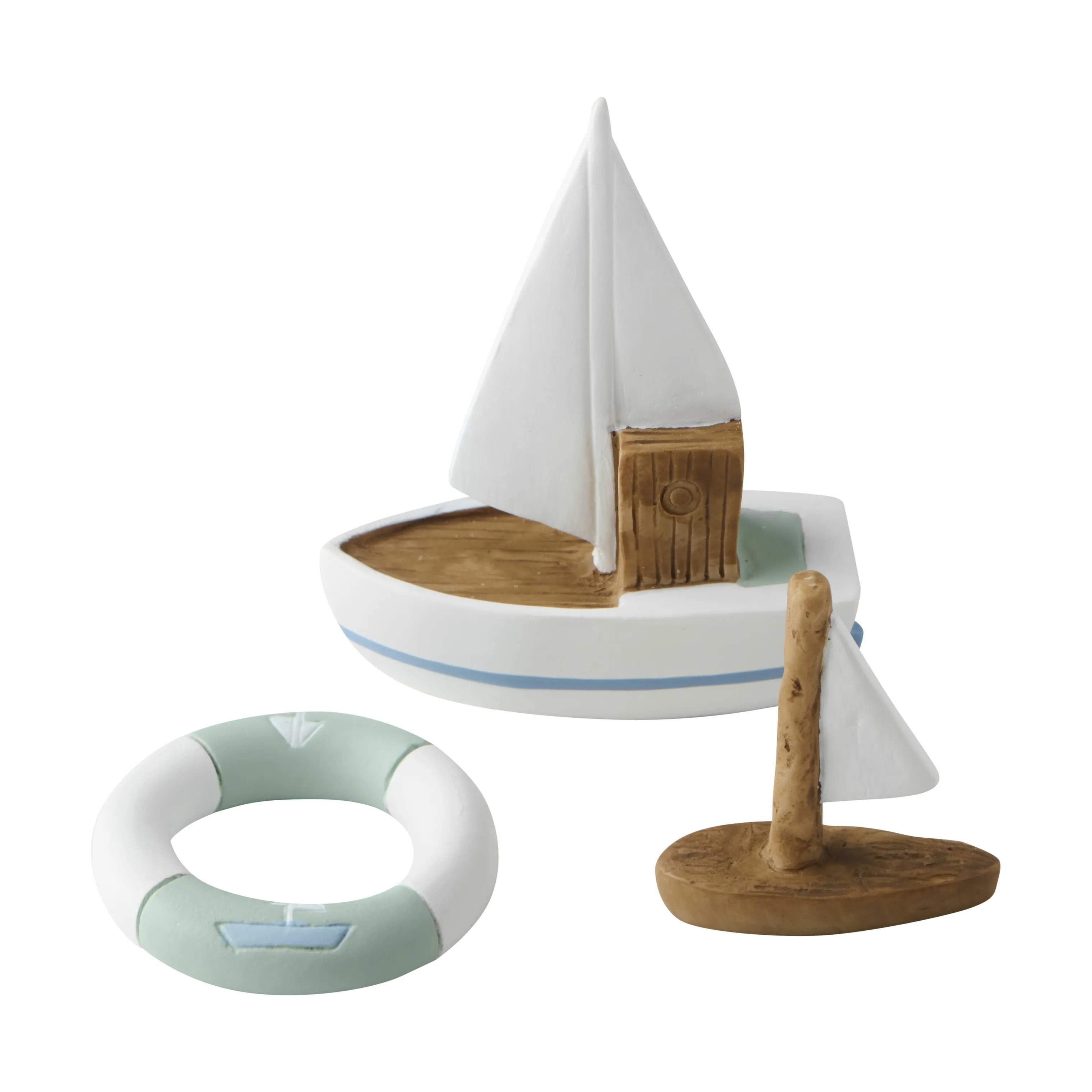 Dansk Sommer Figurer - Vandkanten - 3 stk., hvid/grøn, large