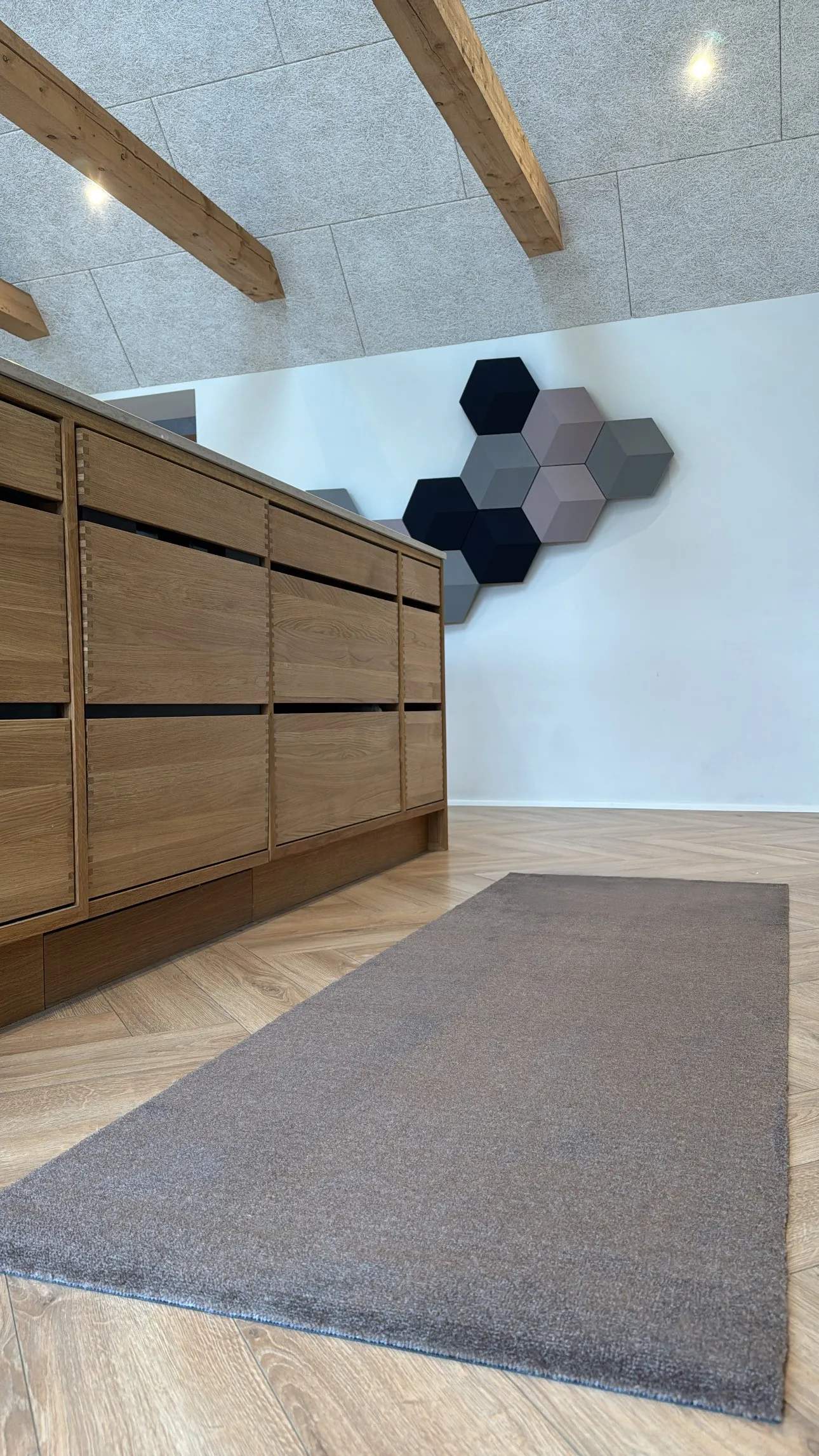 Tica Copenhagen Dørmåtter Uni Color Gulvmåtte i Sand, B67 x L200 cm, 3