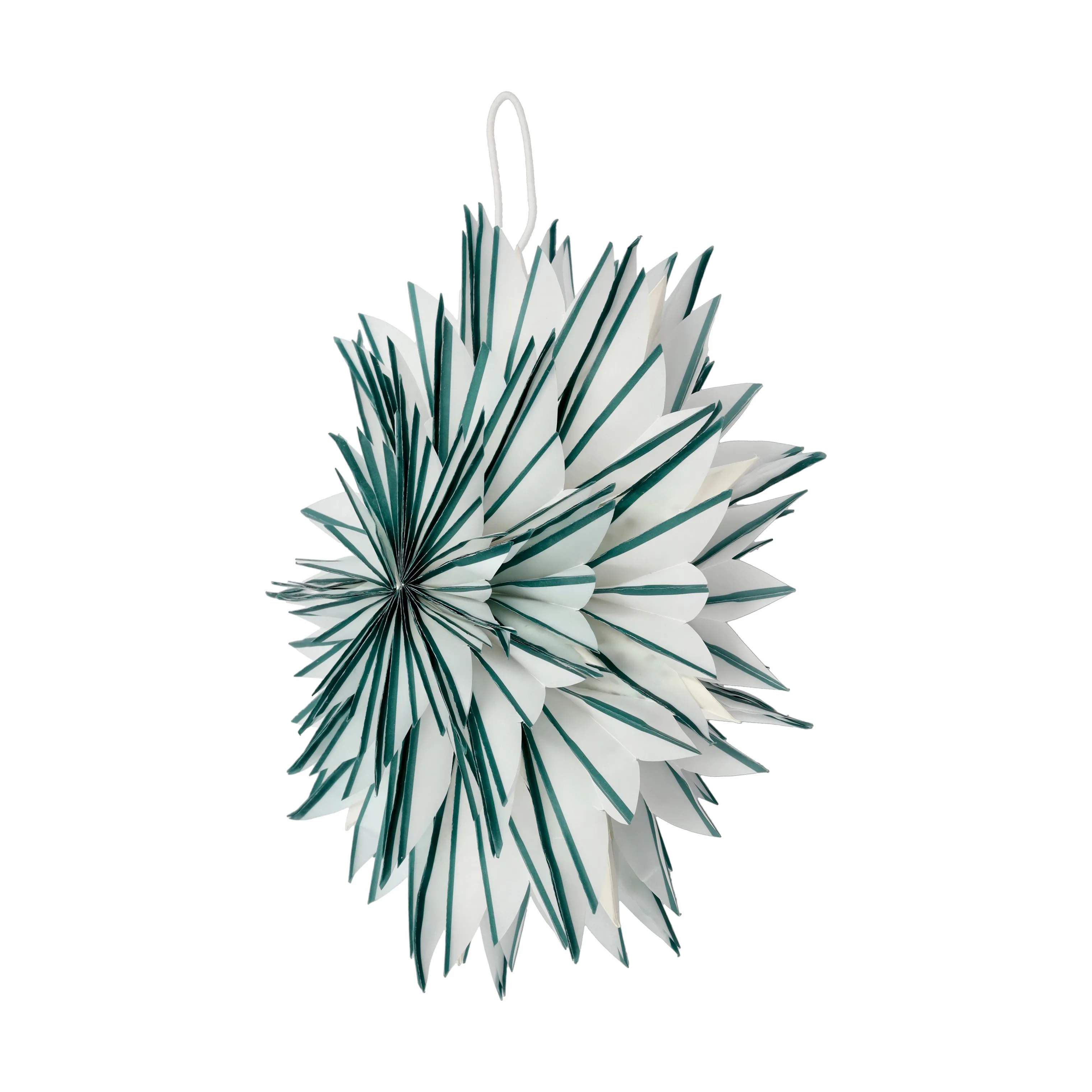 Casa Christmas Juleophæng Stjerne i Hvid/grøn, 35 cm, 3