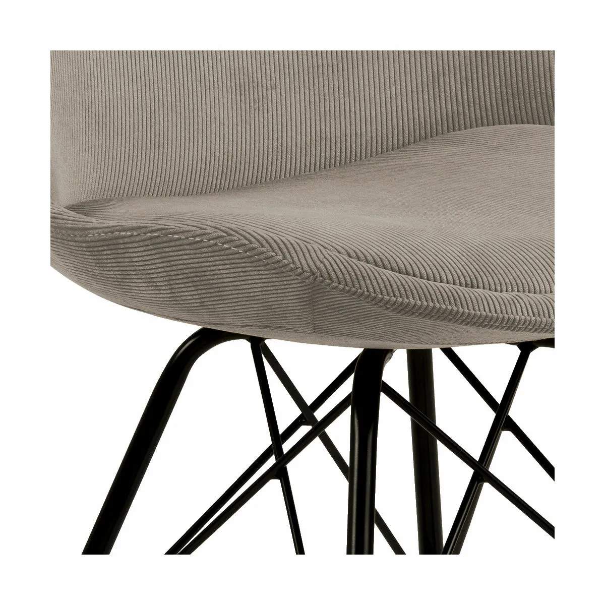 CASA Living Spisebordsstole Eris Spisebordsstol - 2 stk. i mørk beige/sort, 3