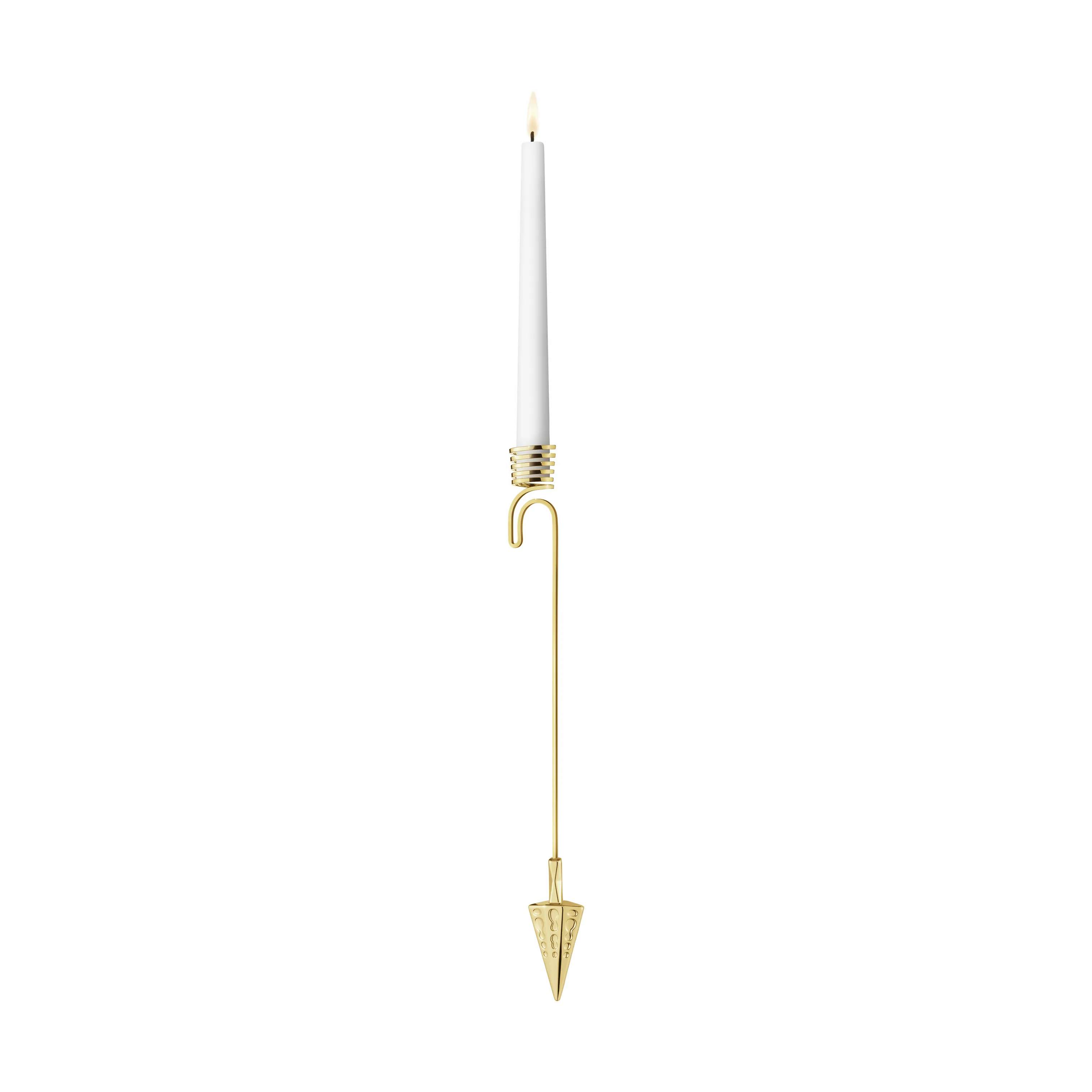 Georg Jensen - 2022 Lyseholder - Kræmmerhus - H 16,9 cm - Messing belagt med guld | Imerco