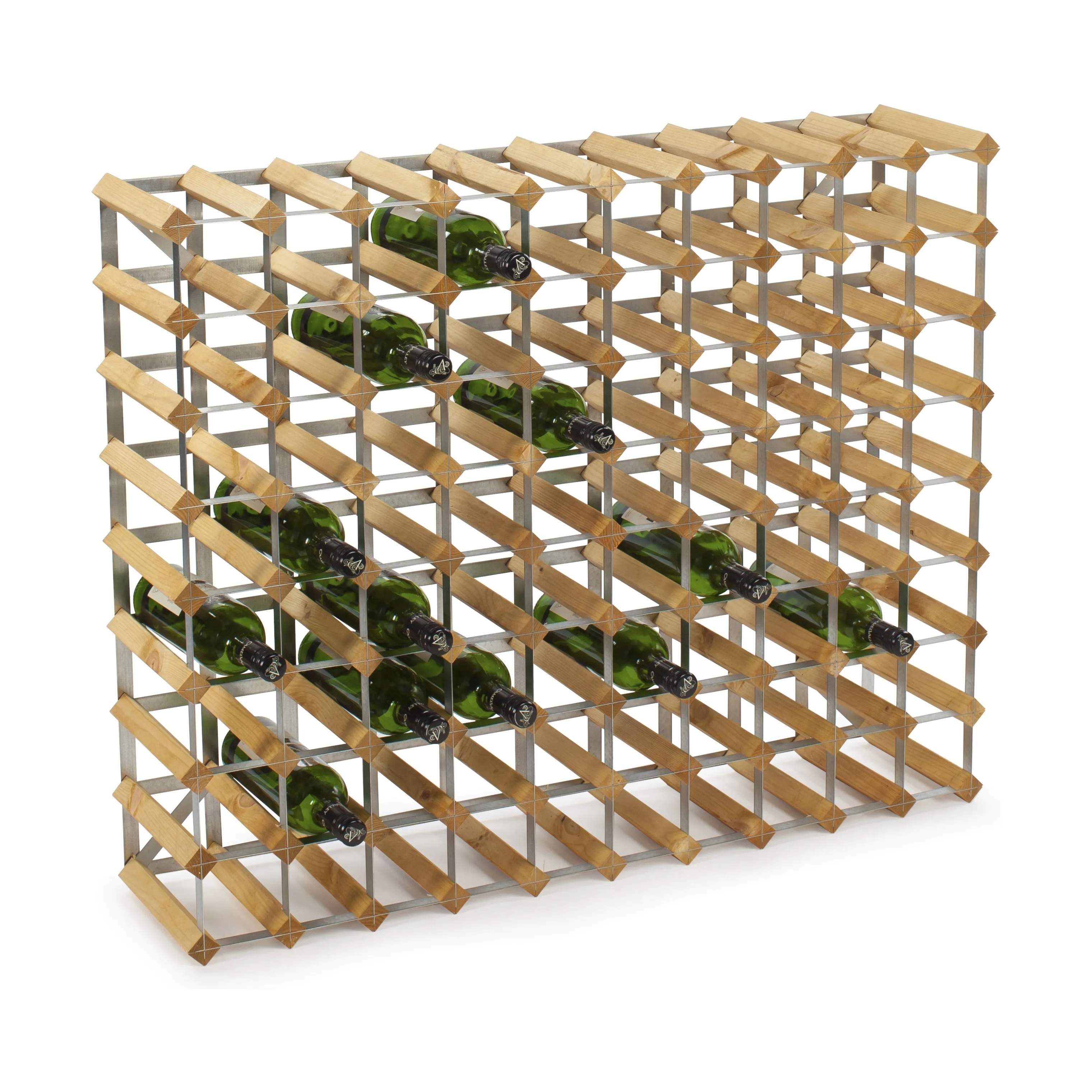Traditional Wine Racks Vinreoler Vinreol i Lys eg, 90 flasker, 1