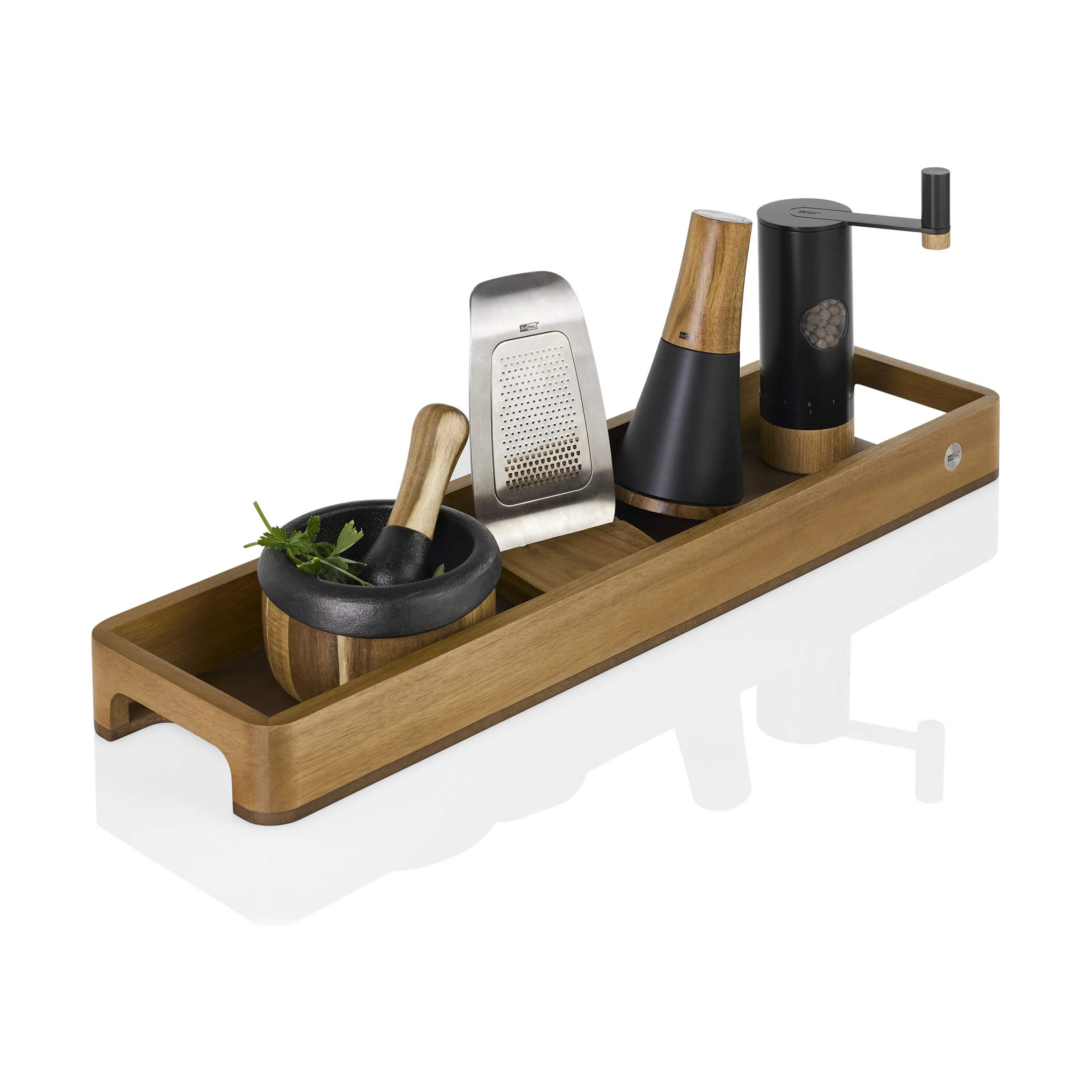 AdHoc Bakker Aflang Serveringsbakke i Træ, 60 cm, 3