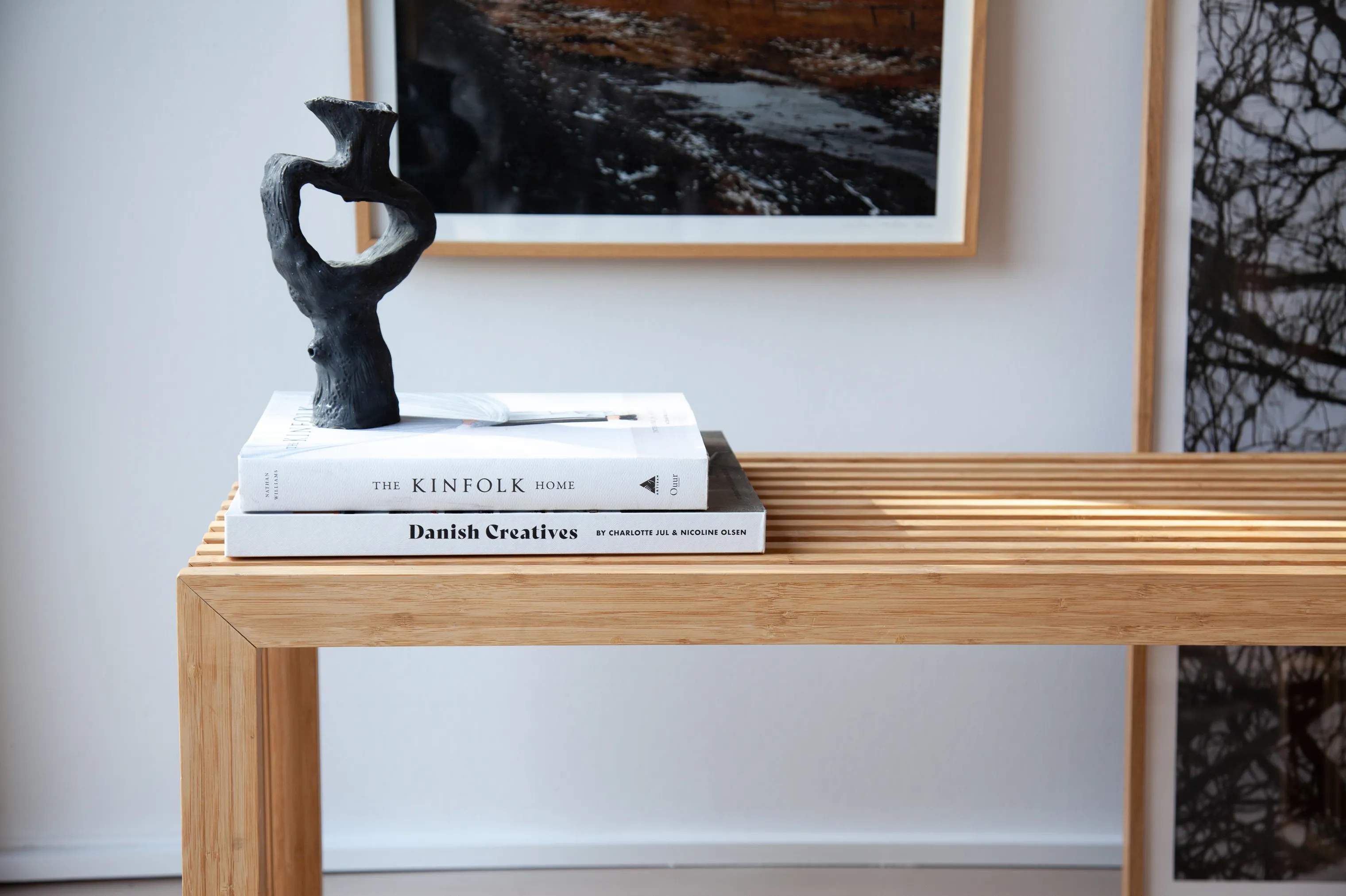 cinas Bænke Rib Bænk i Bambus, 9