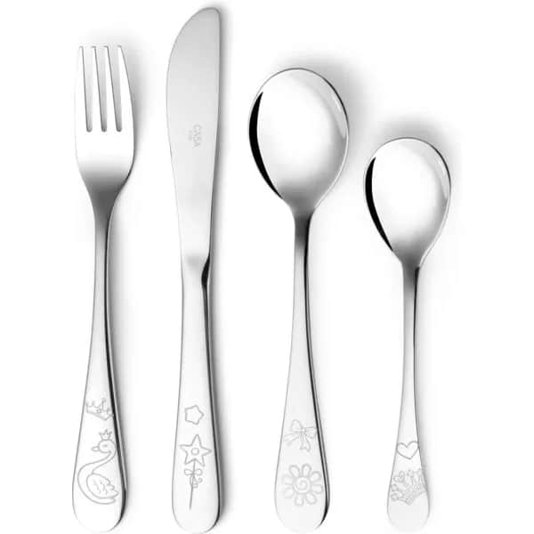 Casa Kids Børnebestik Børnebestik - 4 dele i stål prinsesse, 1